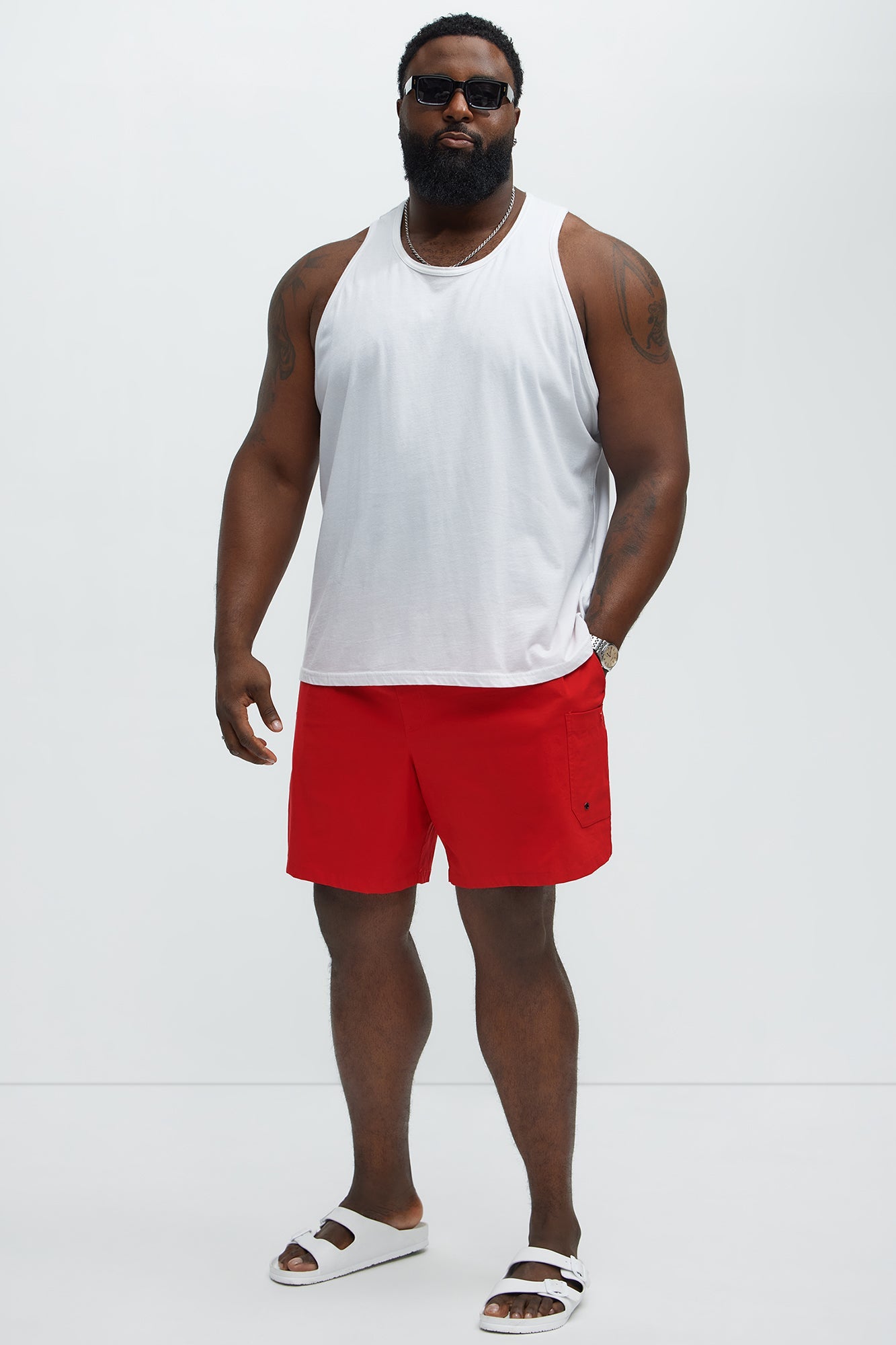 Fortified Pocket Swim Classic Trunk - Red