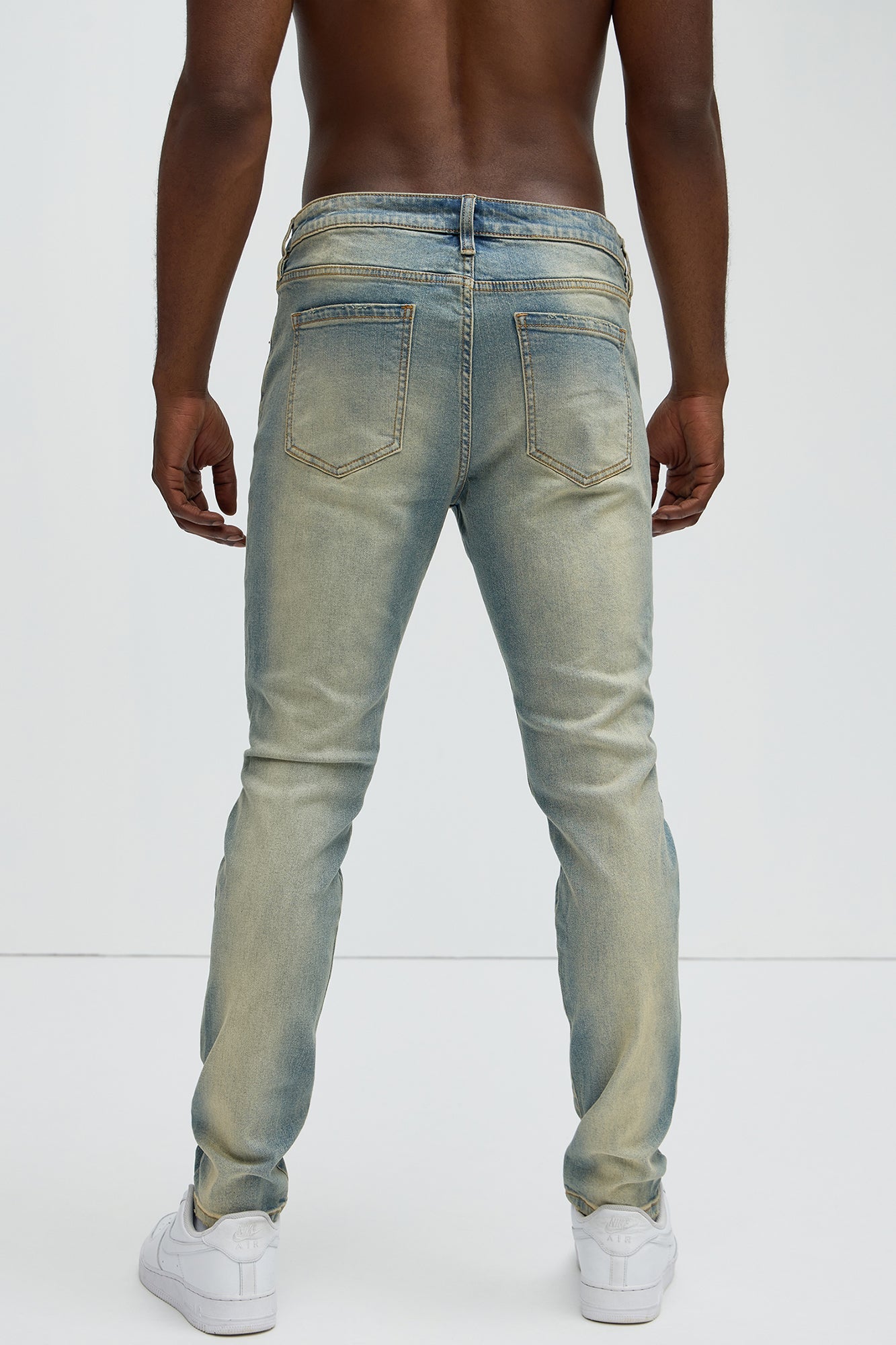 Take No L's Skinny Jean - Vintage Blue Wash