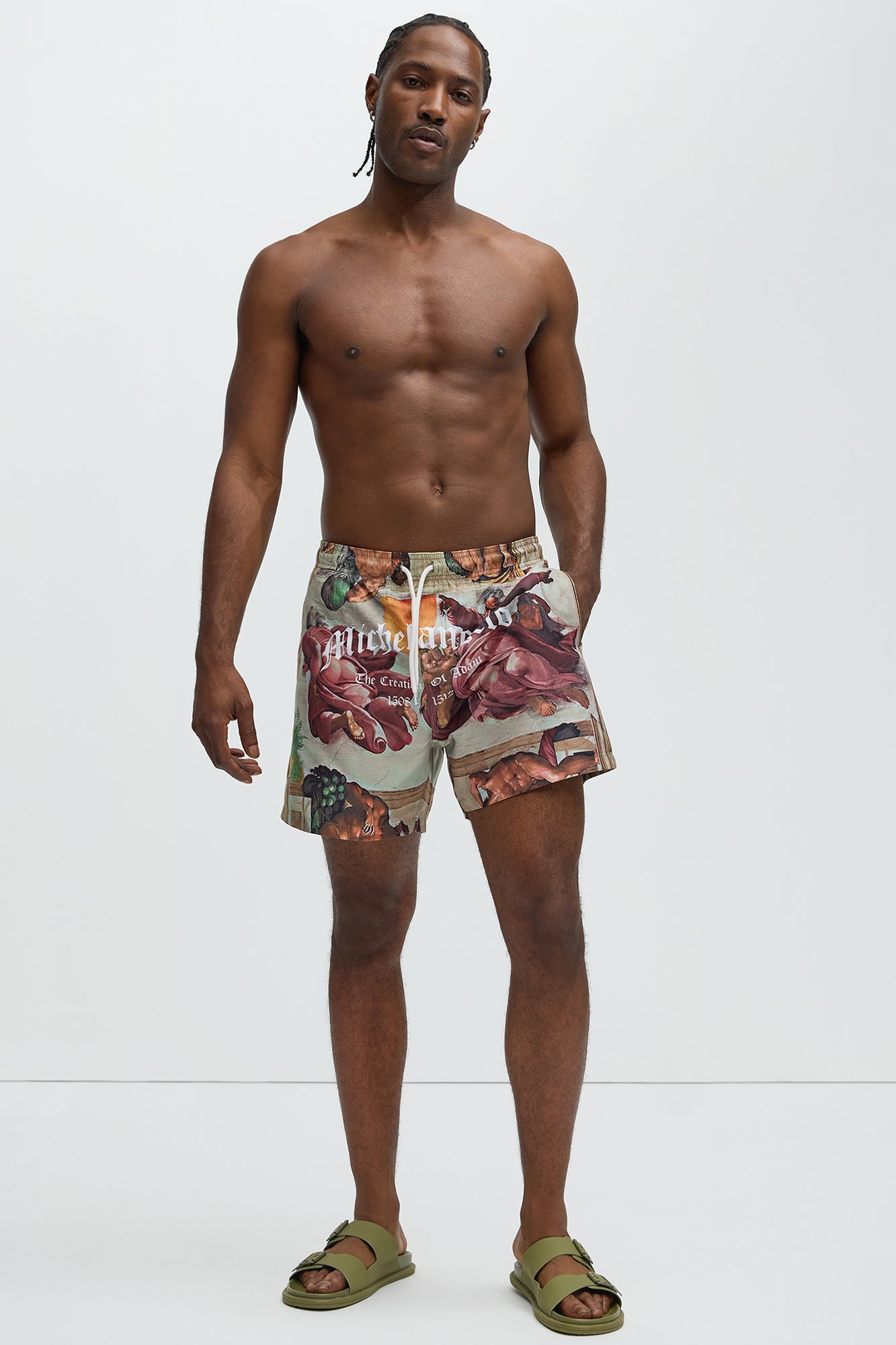 Michelangelo Art Swim Mid Trunk - Multi Color