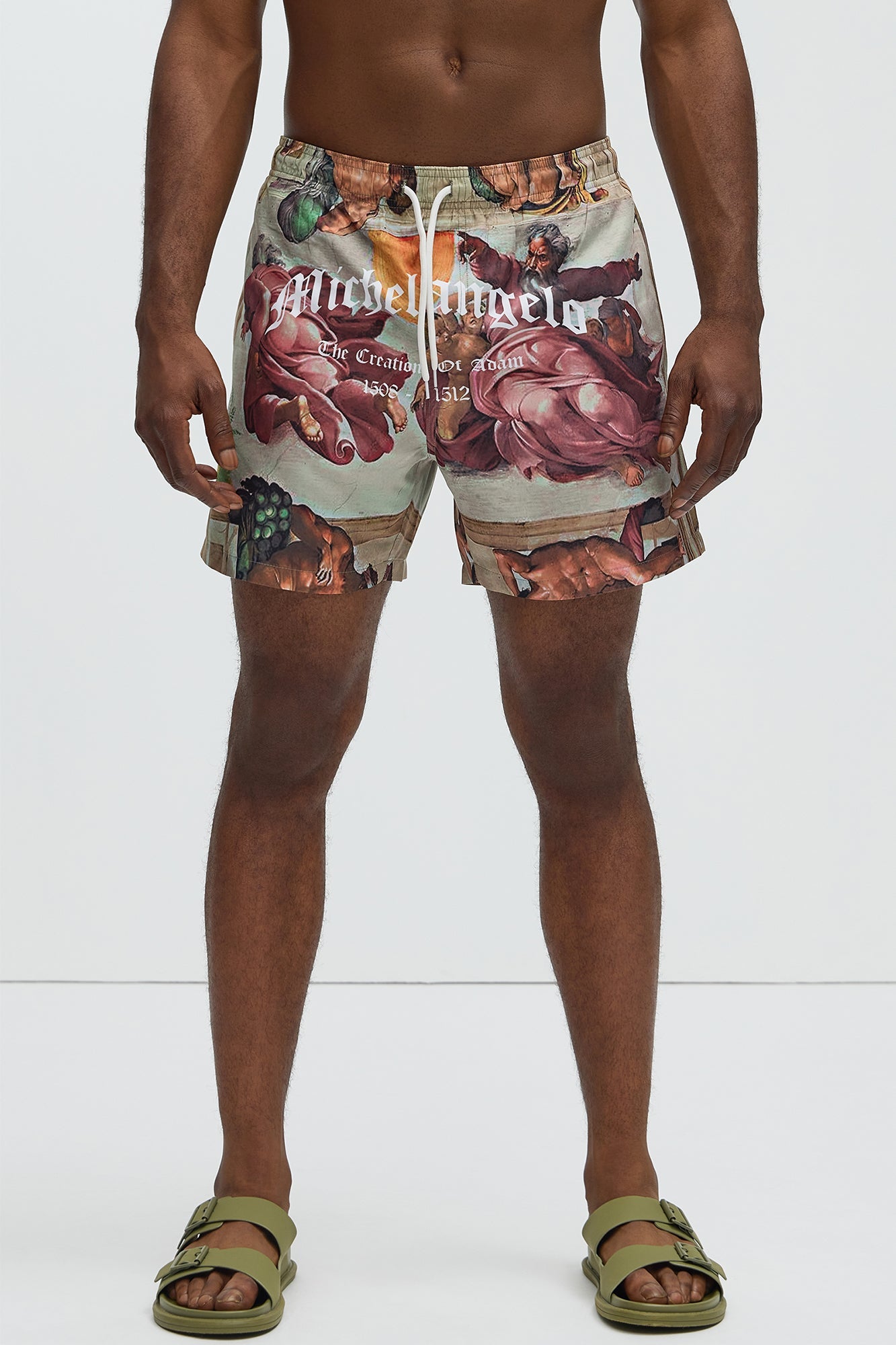 Michelangelo Art Swim Mid Trunk - Multi Color