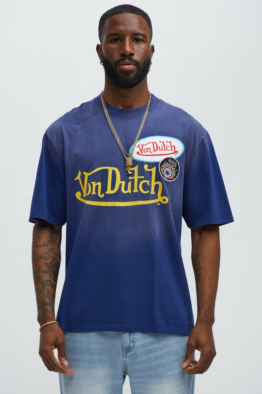 Von Dutch Patch Short Sleeve Crew Tee - Navy