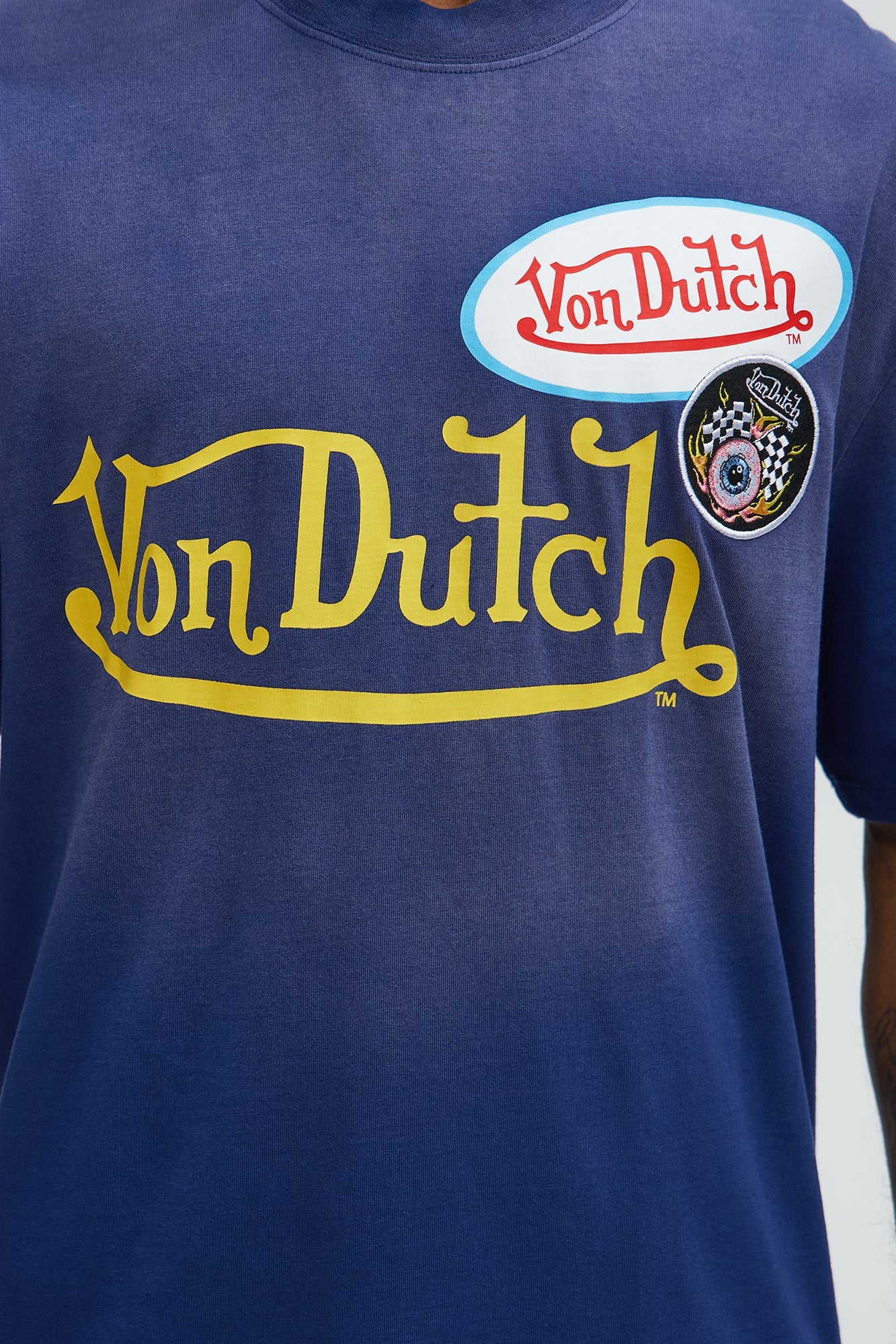 Von Dutch Patch Short Sleeve Crew Tee - Navy