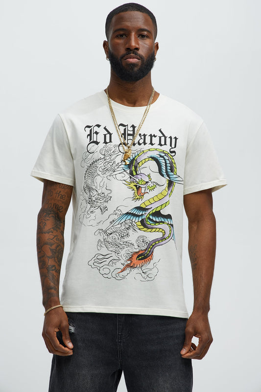 Ed Hardy Serpent Short Sleeve Tee - Ivory