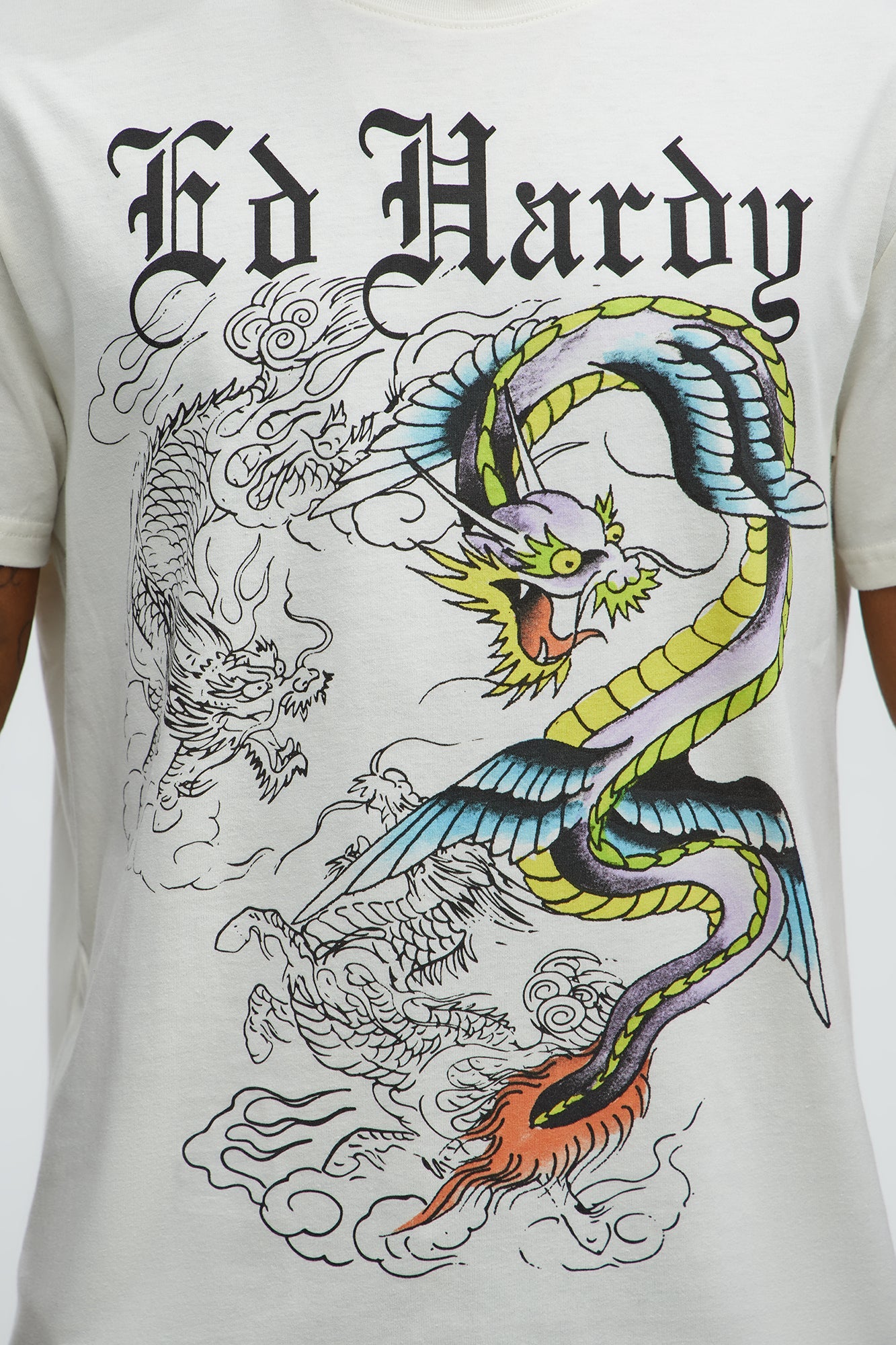 Ed Hardy Serpent Short Sleeve Tee - Ivory