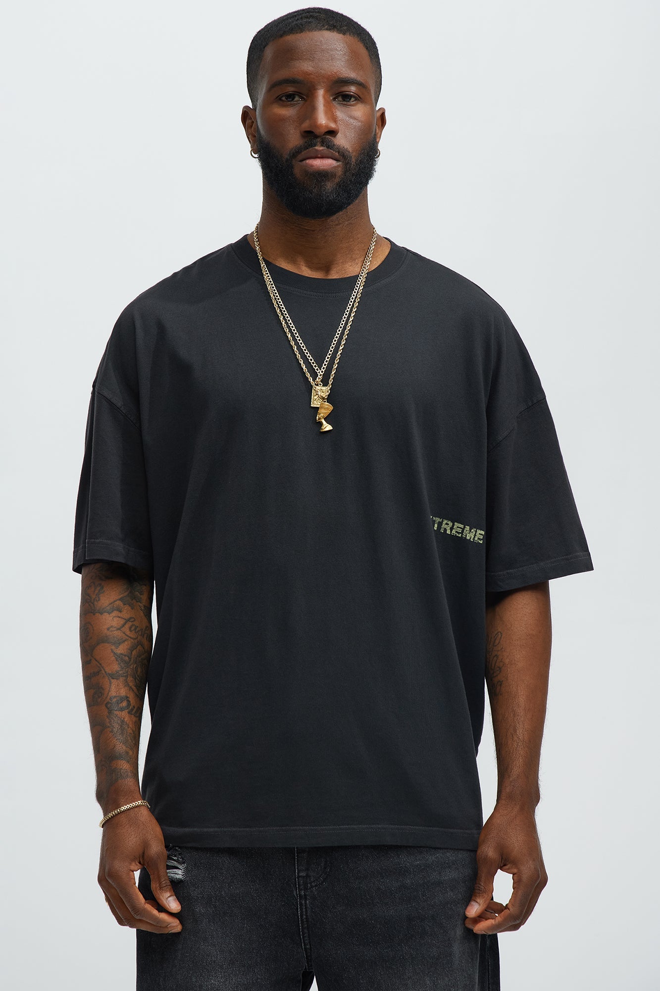 Extreme Shine Oversized Short Sleeve Tee - Black Wash