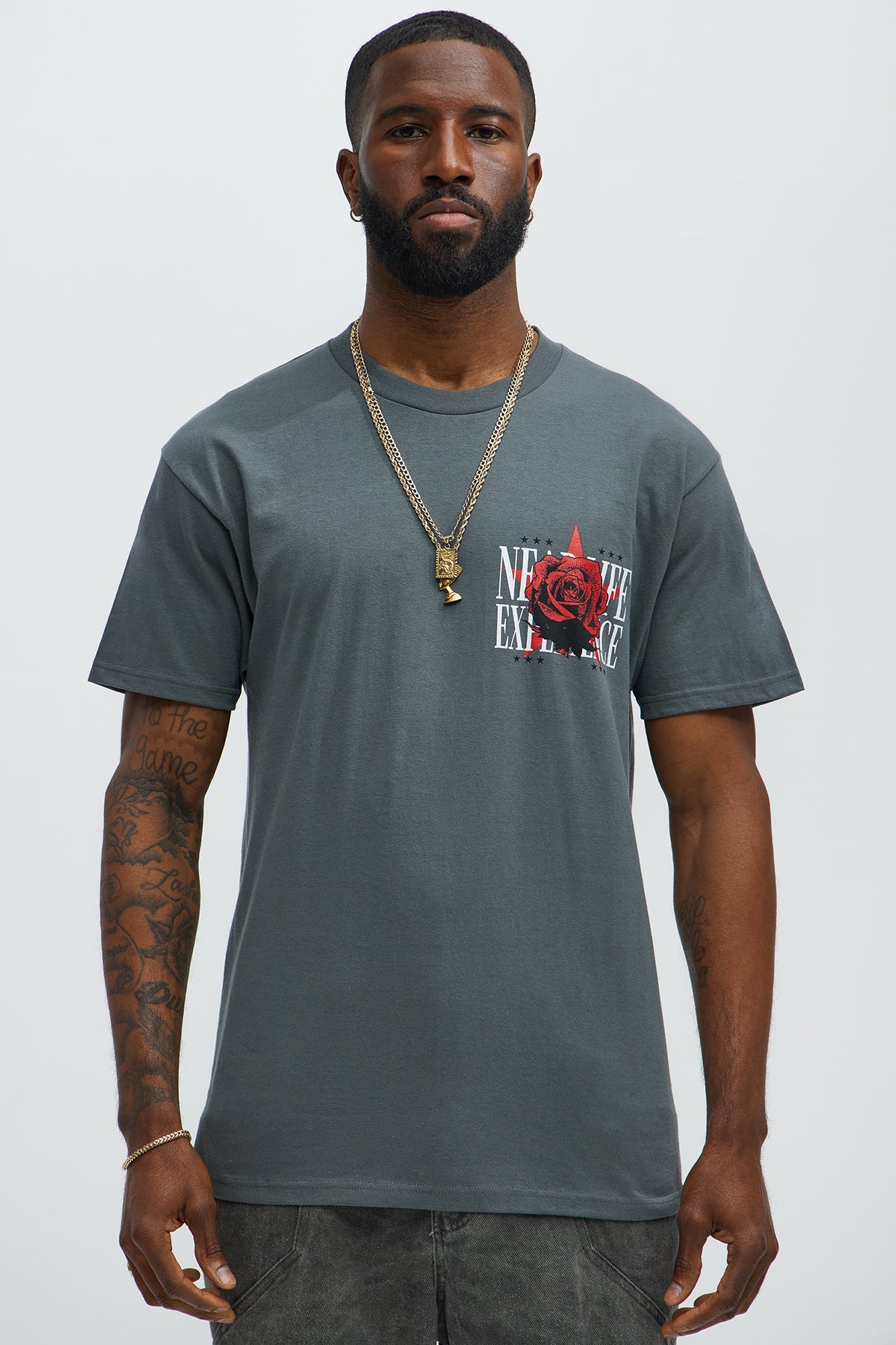 Clinging To Power Short Sleeve Tee - Grey