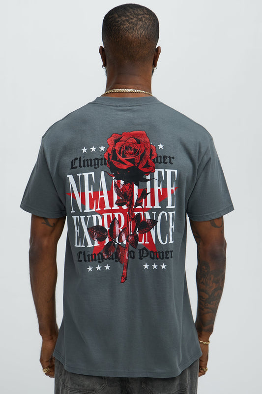 Clinging To Power Short Sleeve Tee - Grey