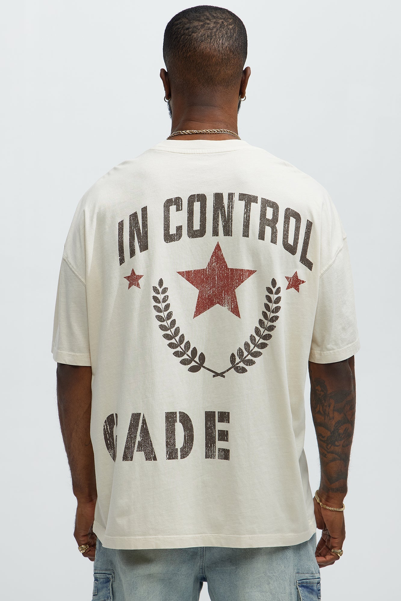 Rebel In Control Oversized Short Sleeve Tee - Cream