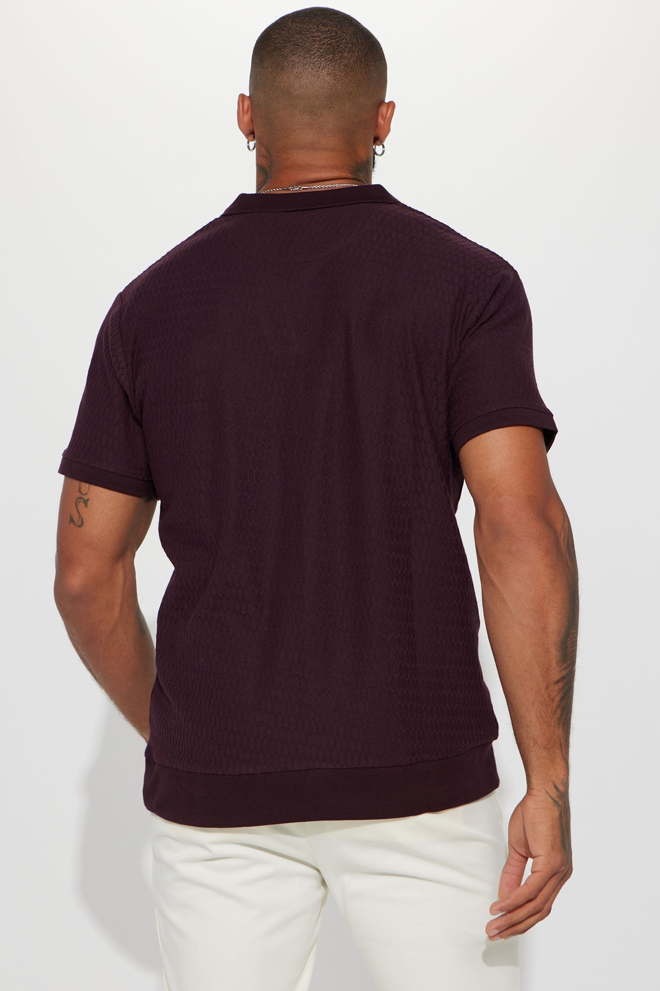 Papi Short Sleeve Polo - Burgundy