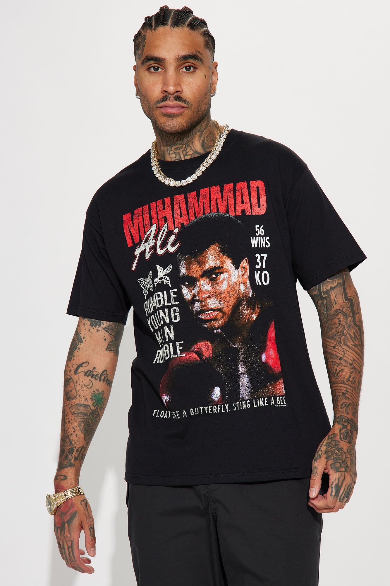 Muhammad Ali Rumble Short Sleeve Tee - Black