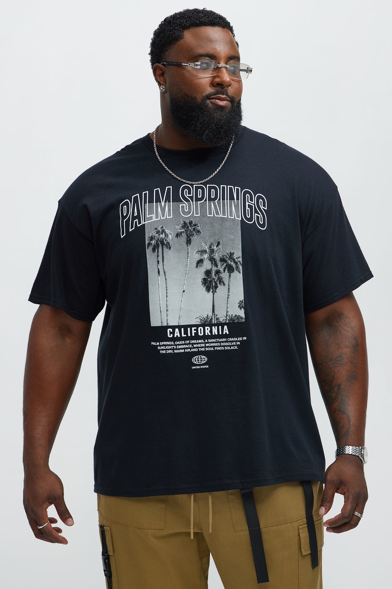 Palm Springs Heat Short Sleeve Tee - Black