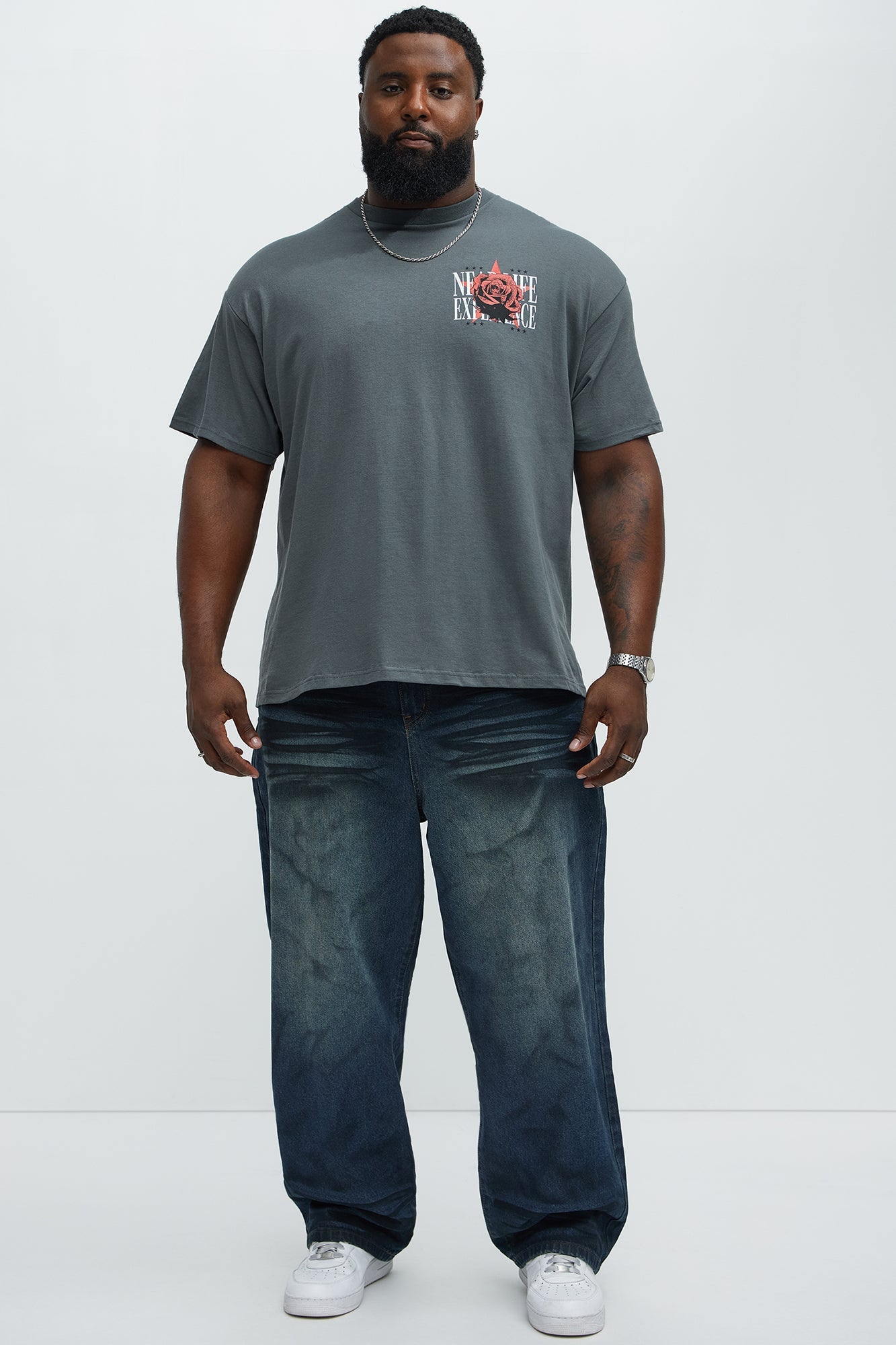 Clinging To Power Short Sleeve Tee - Grey