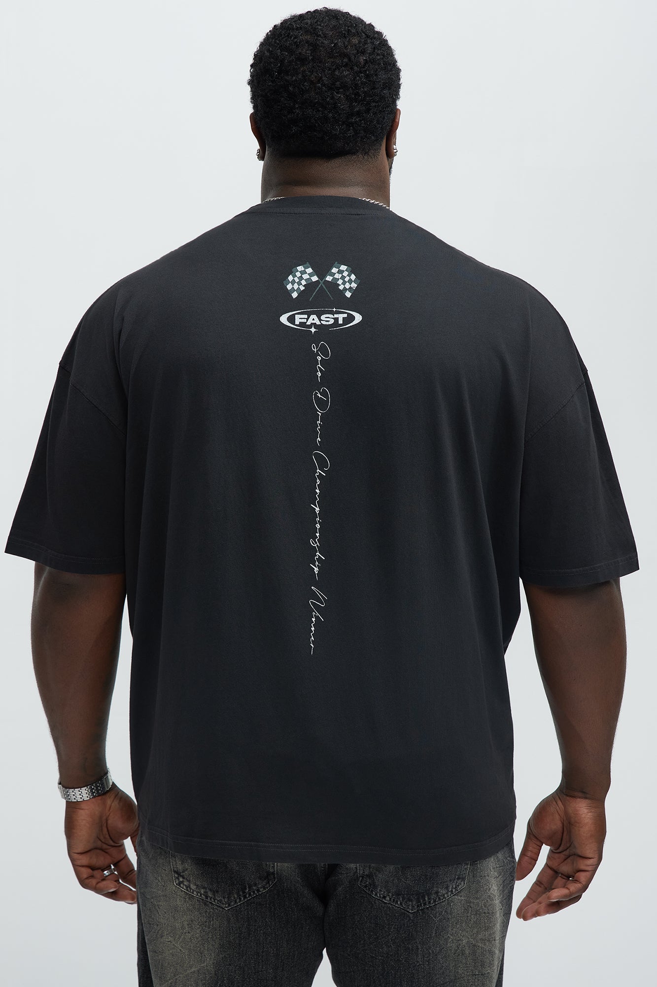 Tropical Racers Oversized Short Sleeve Tee - Black Wash