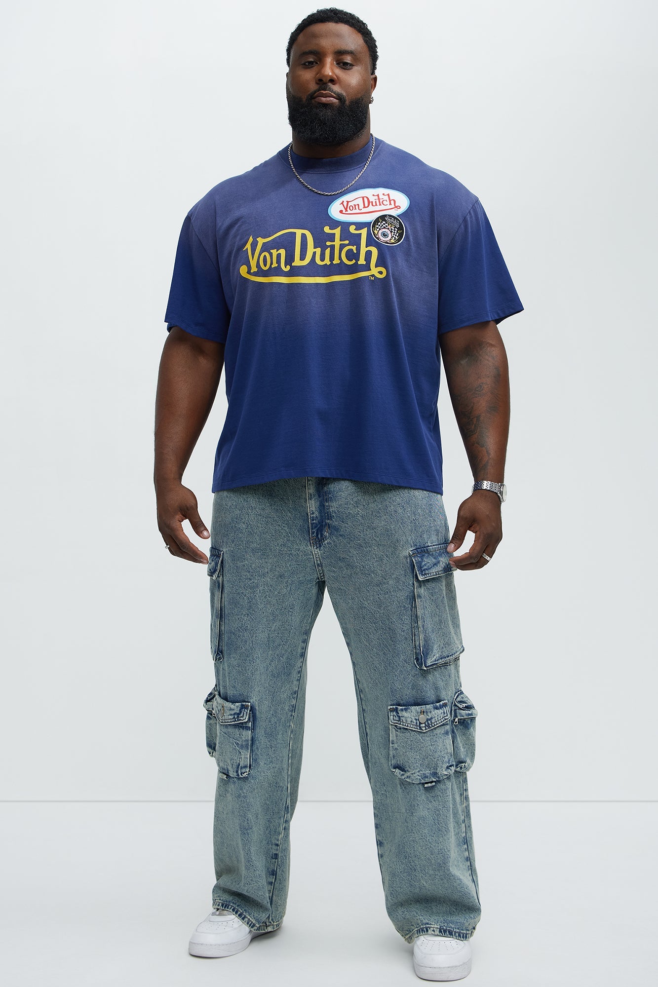 Von Dutch Patch Short Sleeve Crew Tee - Navy