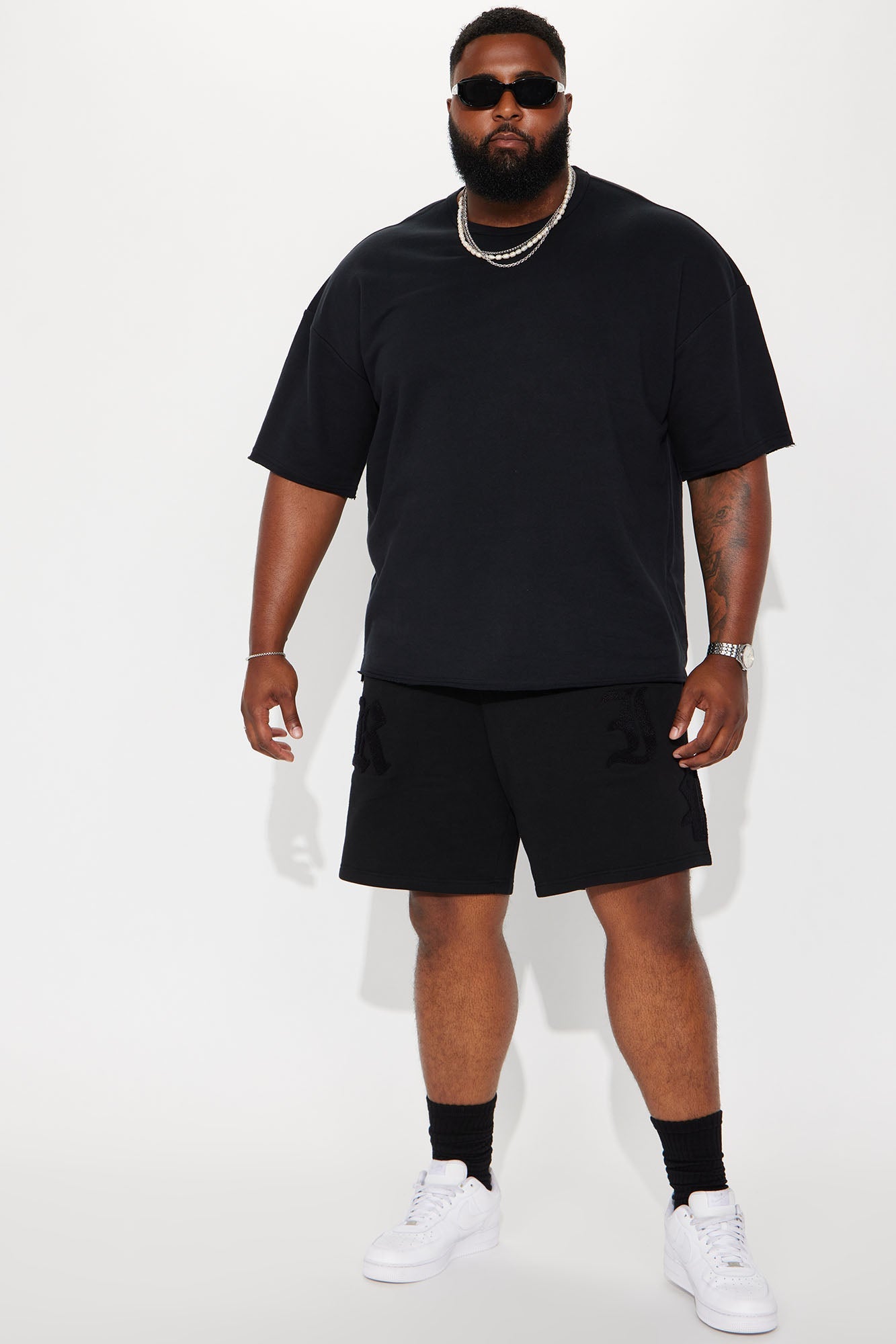 I Like How It Looks Oversized Terry Short Sleeve Tee - Black