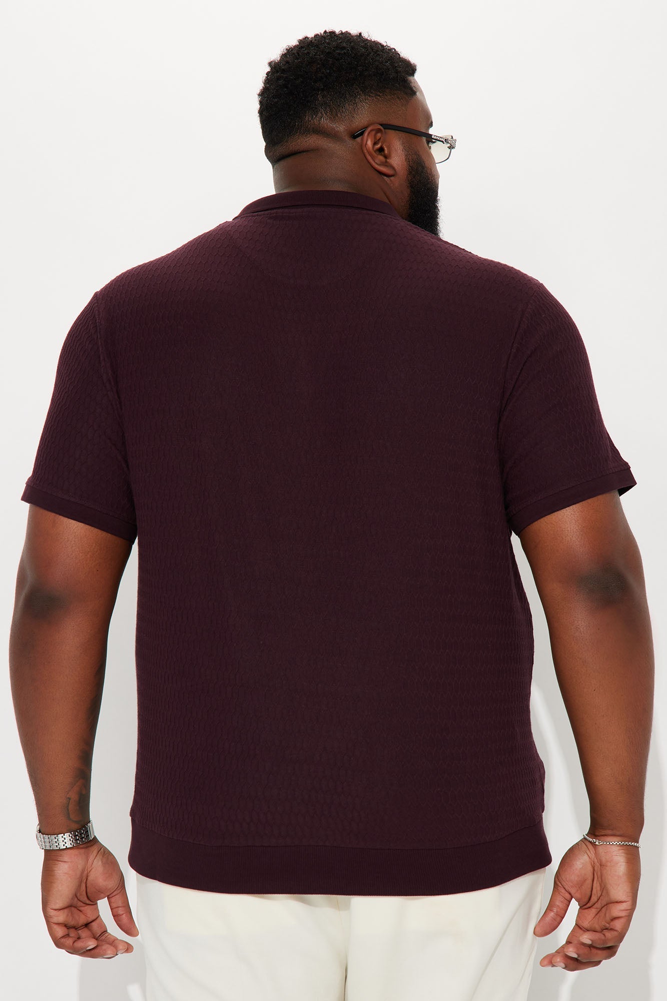Papi Short Sleeve Polo - Burgundy