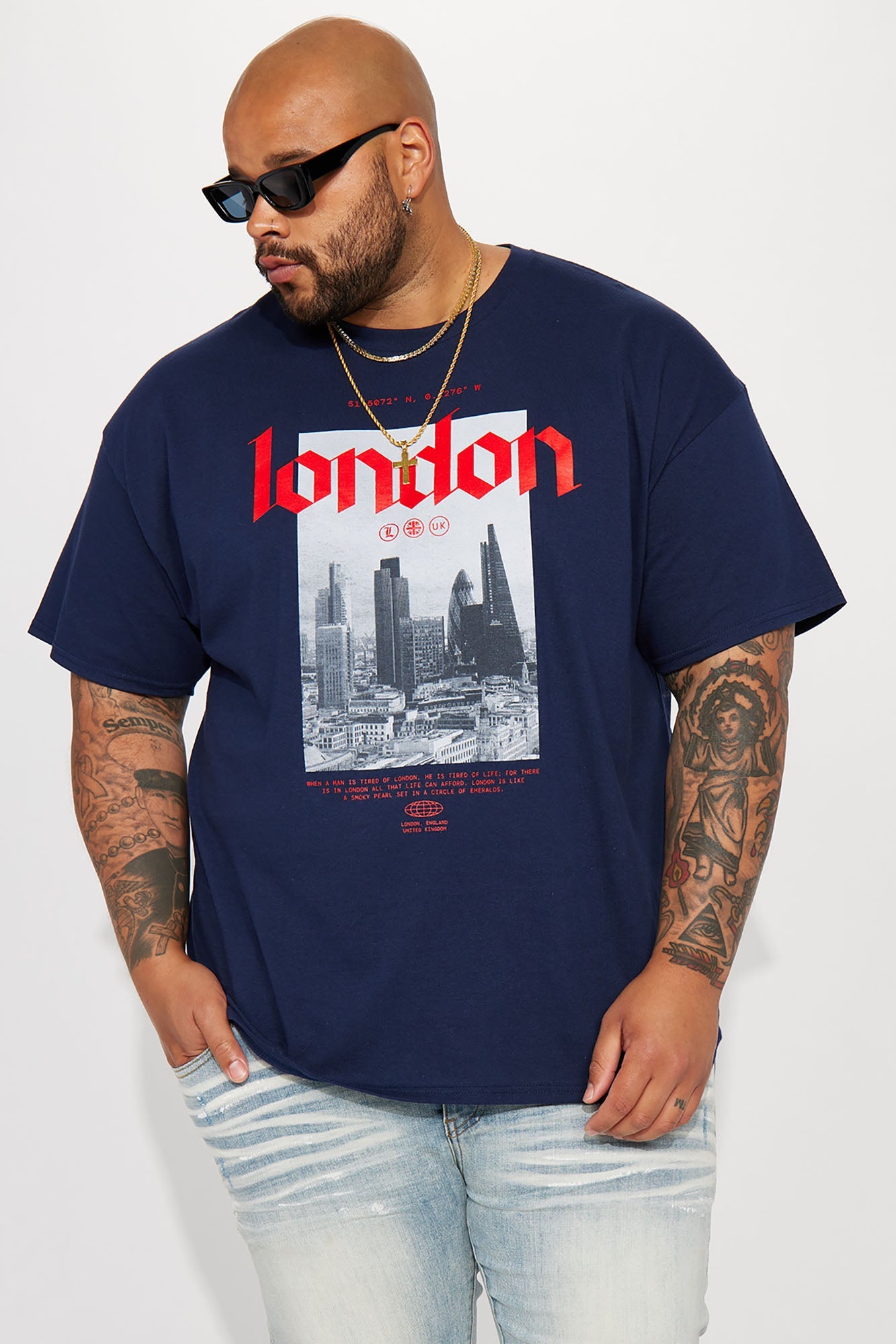 London Short Sleeve Tee - Navy