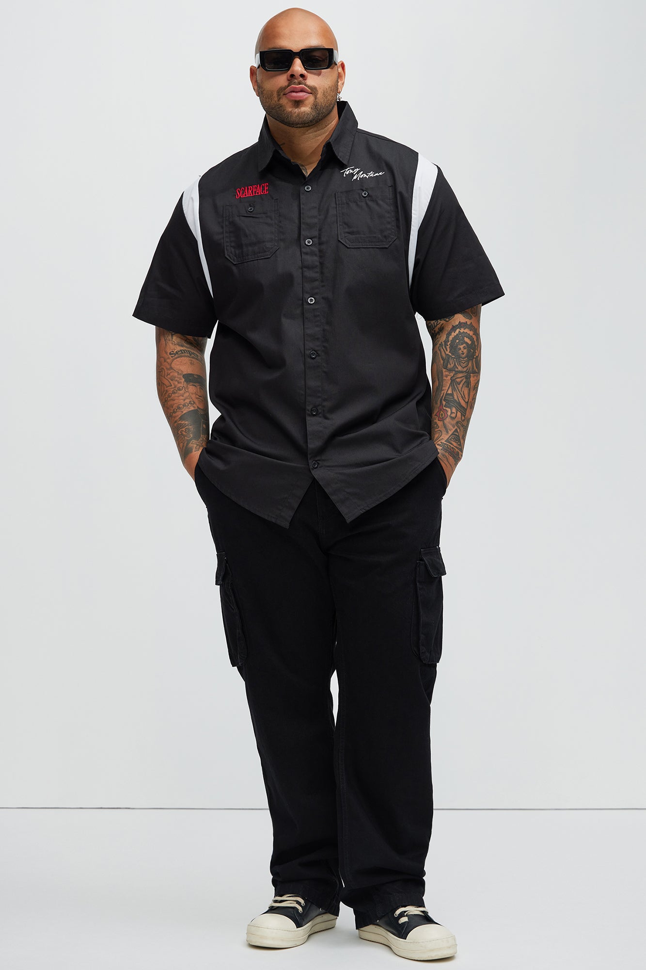 Scarface Tony Montana Mechanics Shirt - Black
