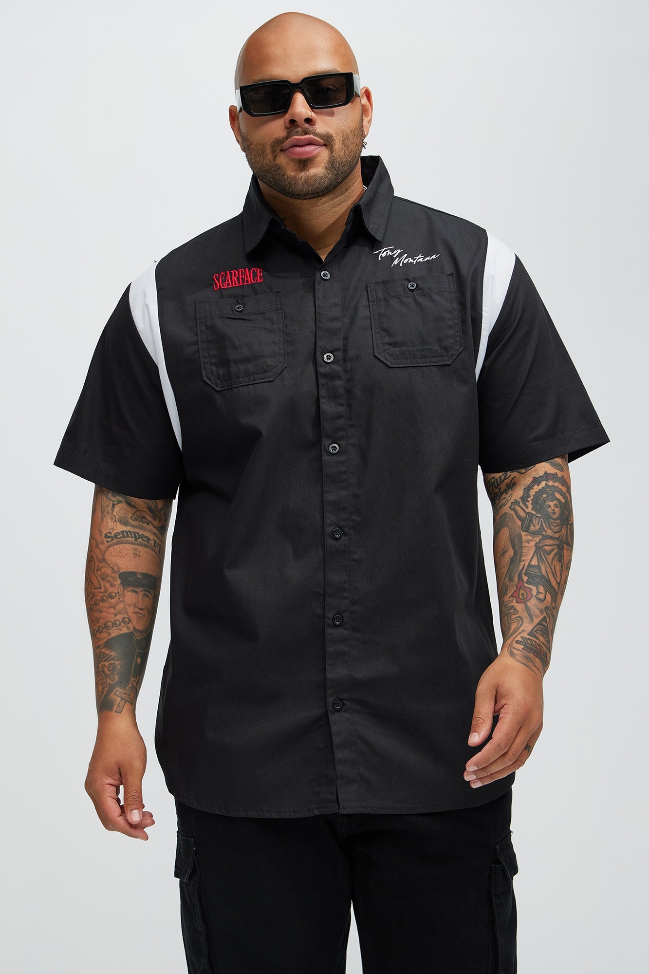 Scarface Tony Montana Mechanics Shirt - Black