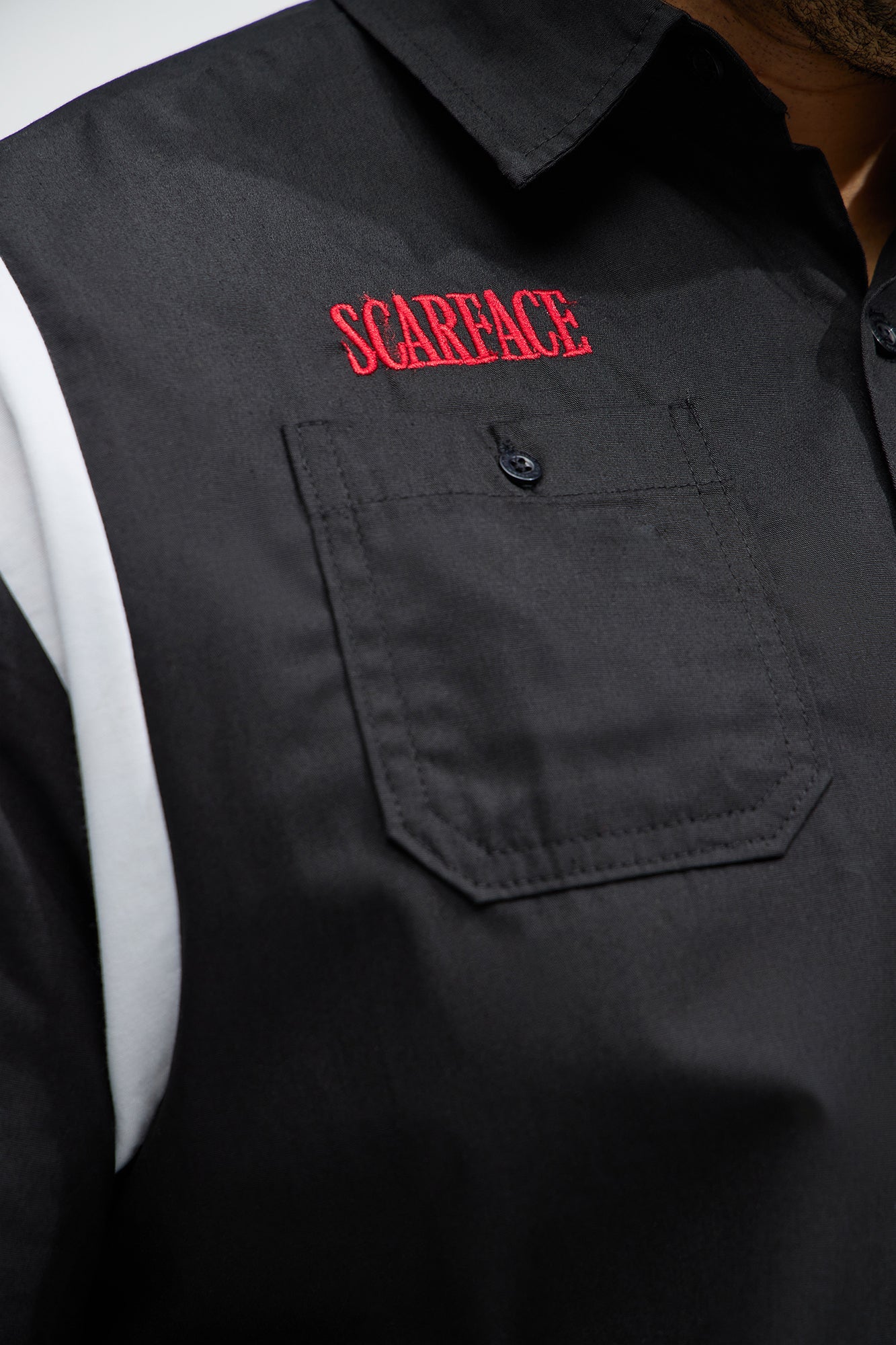Scarface Tony Montana Mechanics Shirt - Black