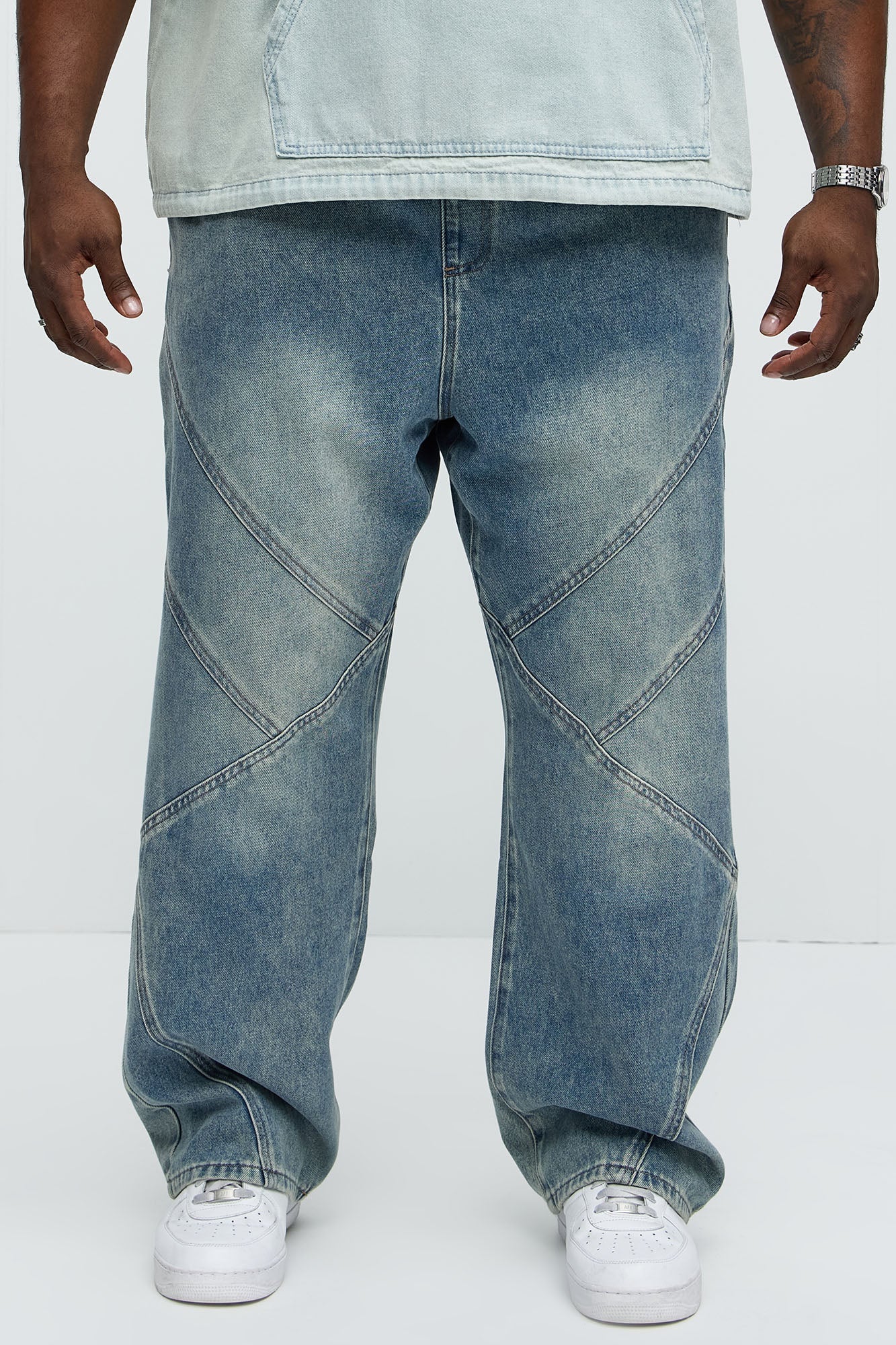 Be Chillin Baggy Jeans - Light Blue Wash