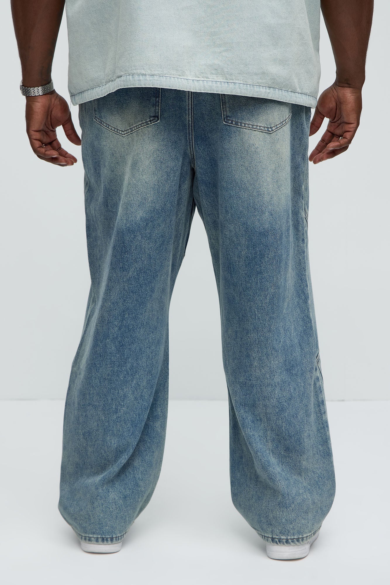Be Chillin Baggy Jeans - Light Blue Wash