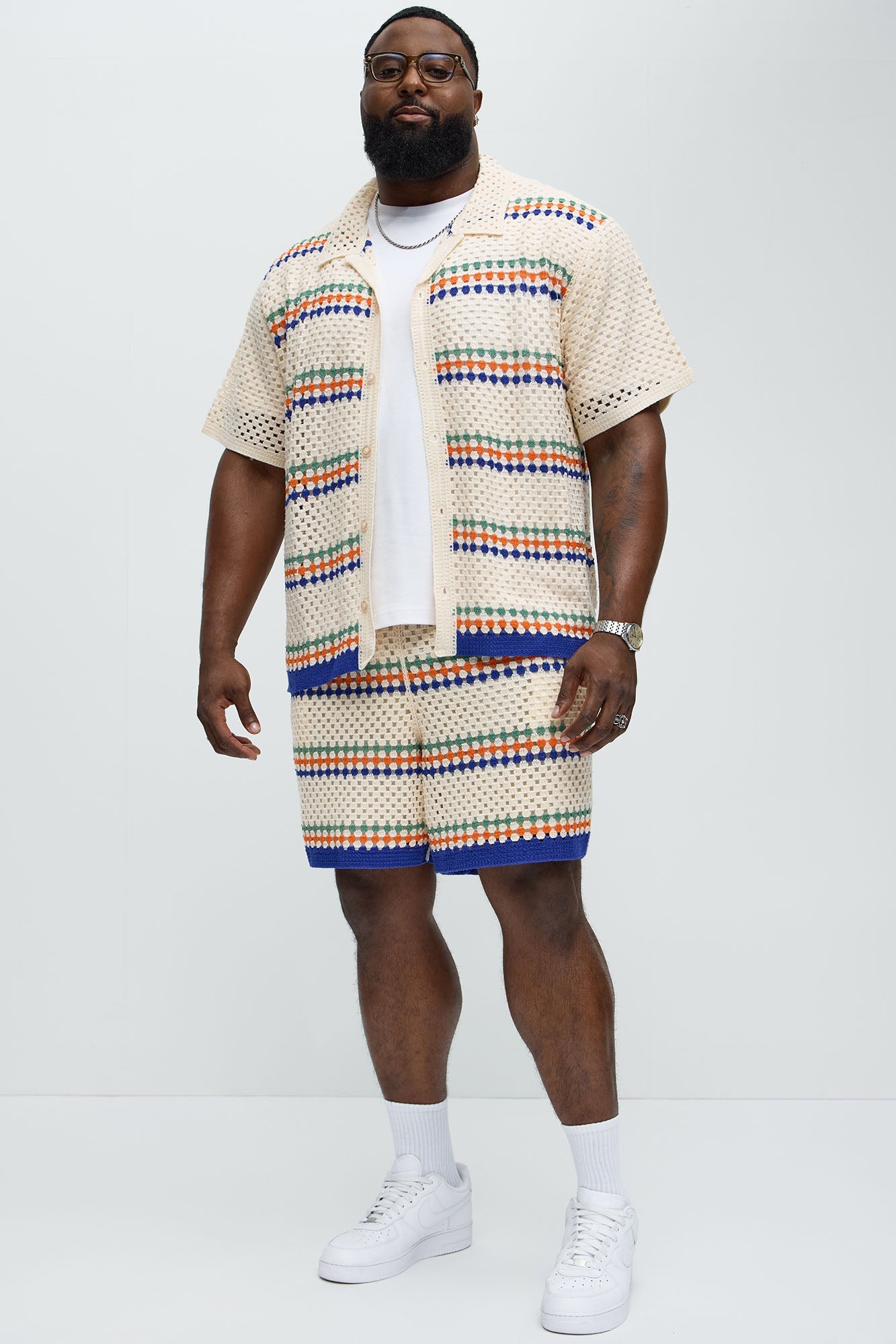 Anderson Crochet Cuban Collar - Cream/combo