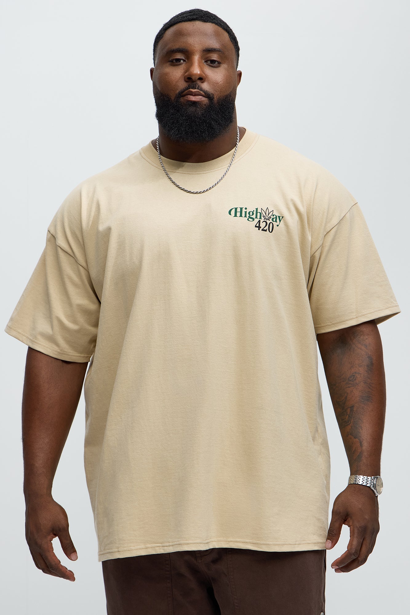 Light Up The World Oversized Short Sleeve Tee - Sand