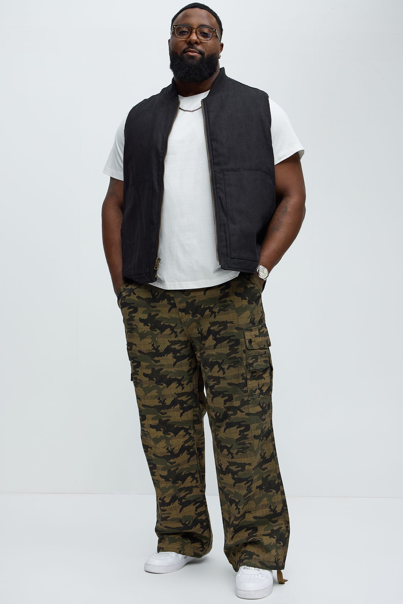 Not On Sight Cargo Baggy Pants - Camouflage