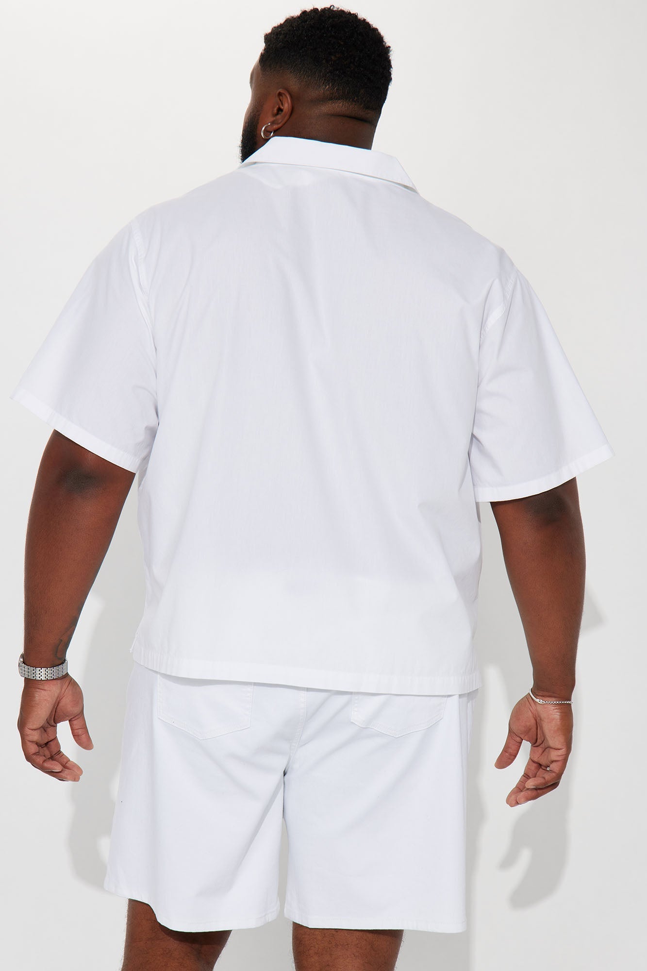 Ryland Relaxed Cotton Short Sleeve Cuban Shirt - White