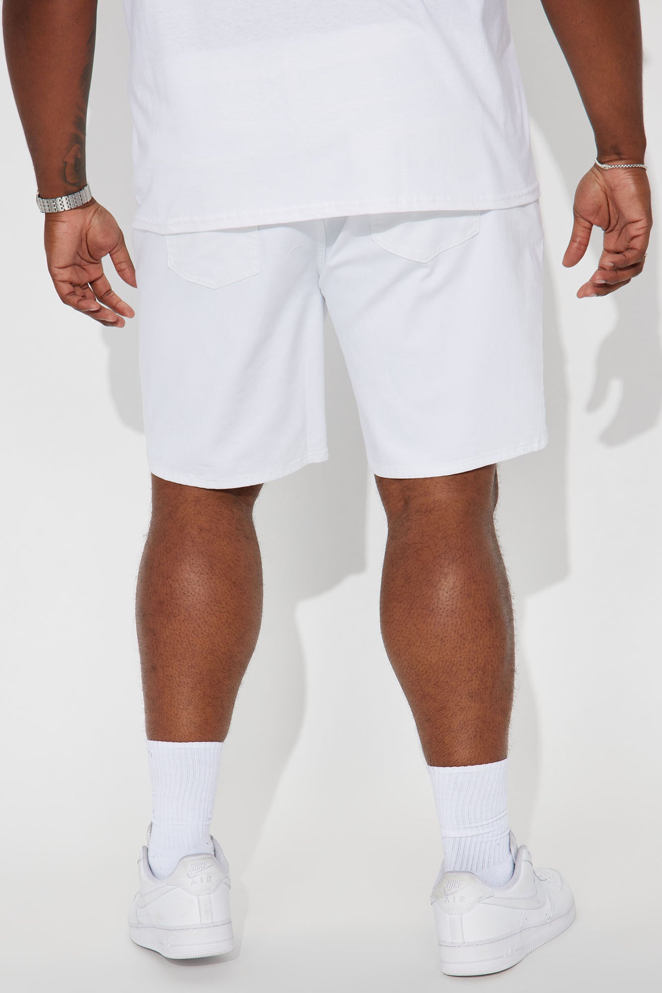 Cornell Slim Denim Shorts - White