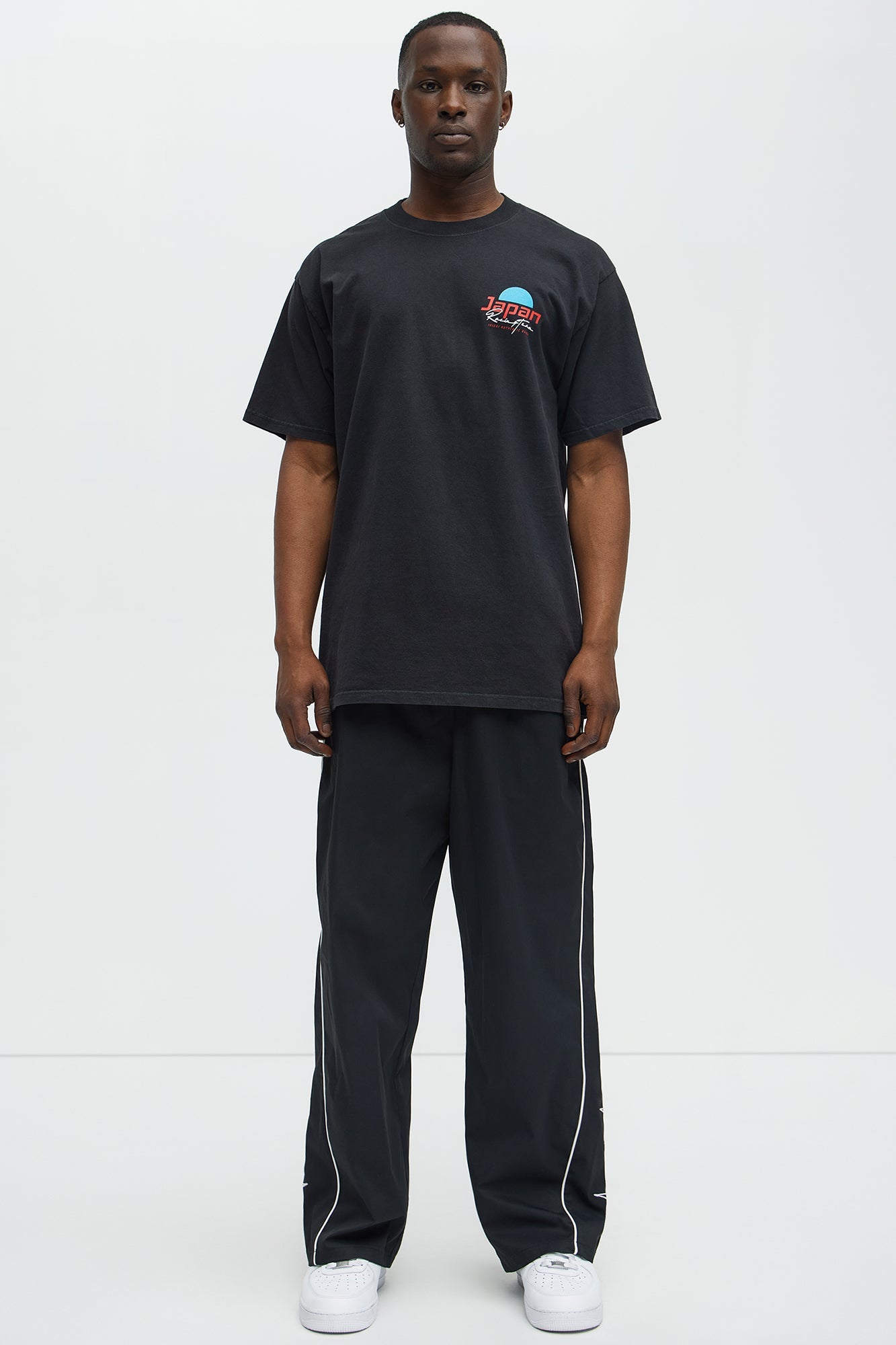 Japan Racing Team Oversized Short Sleeve Tee - Black