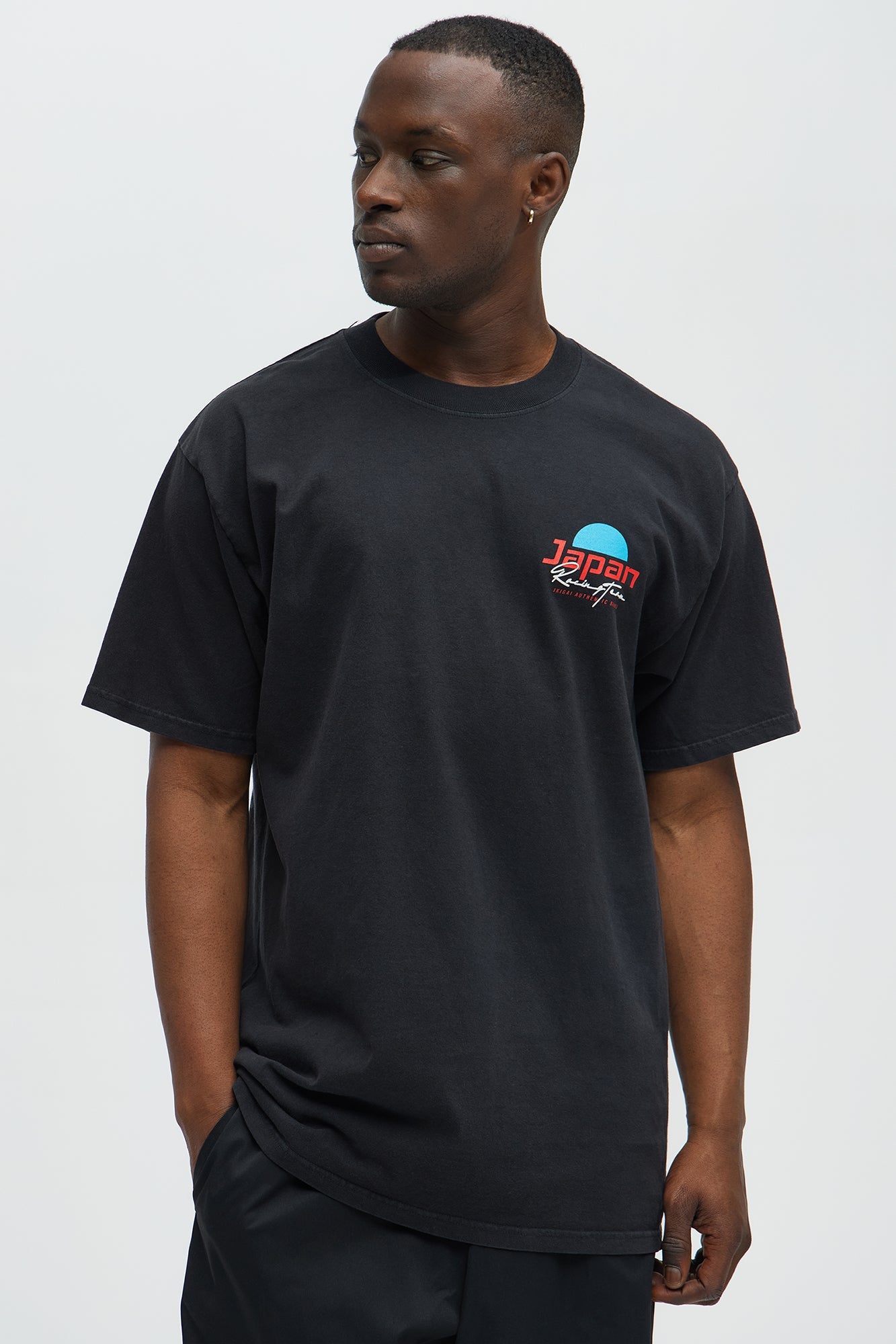 Japan Racing Team Oversized Short Sleeve Tee - Black