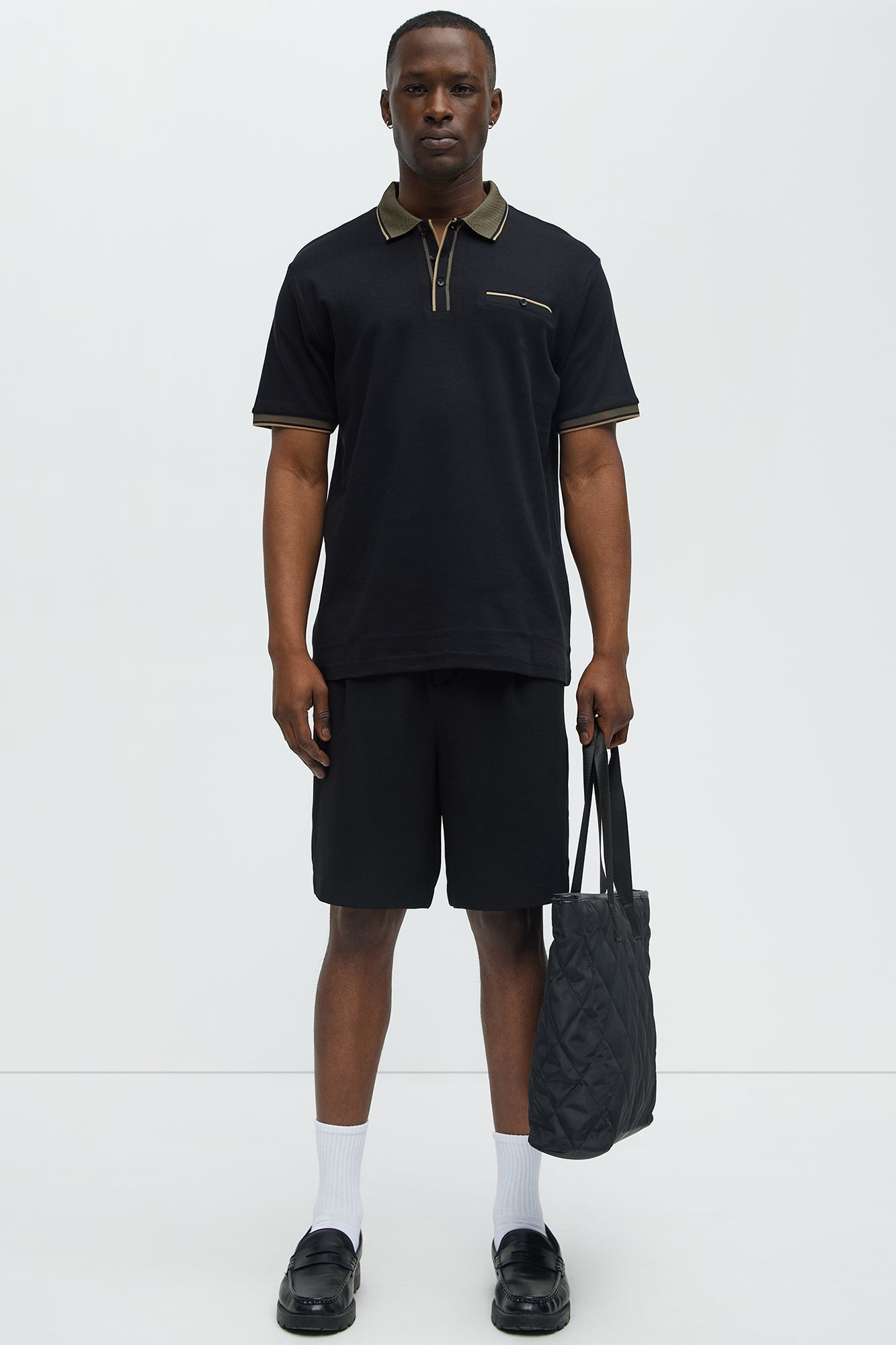 Classy Short Sleeve Polo - Black