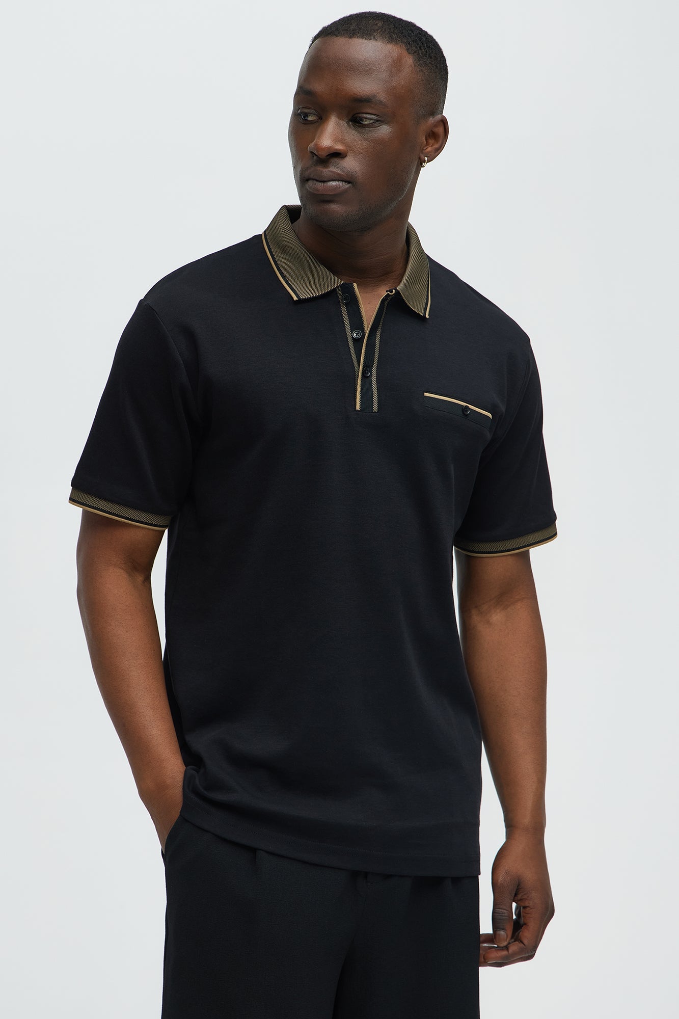 Classy Short Sleeve Polo - Black