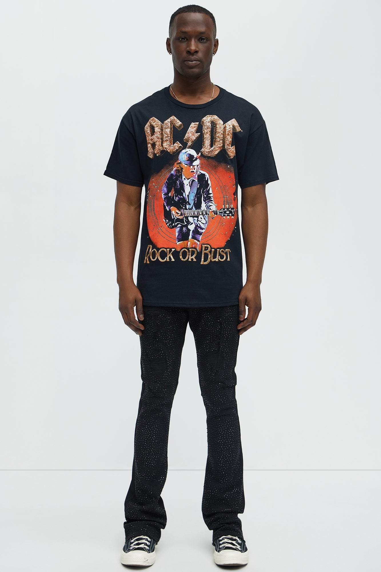 ACDC Rock Or Bust Short Sleeve Tee - Black