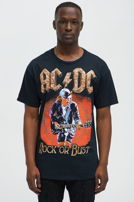 ACDC Rock Or Bust Short Sleeve Tee - Black