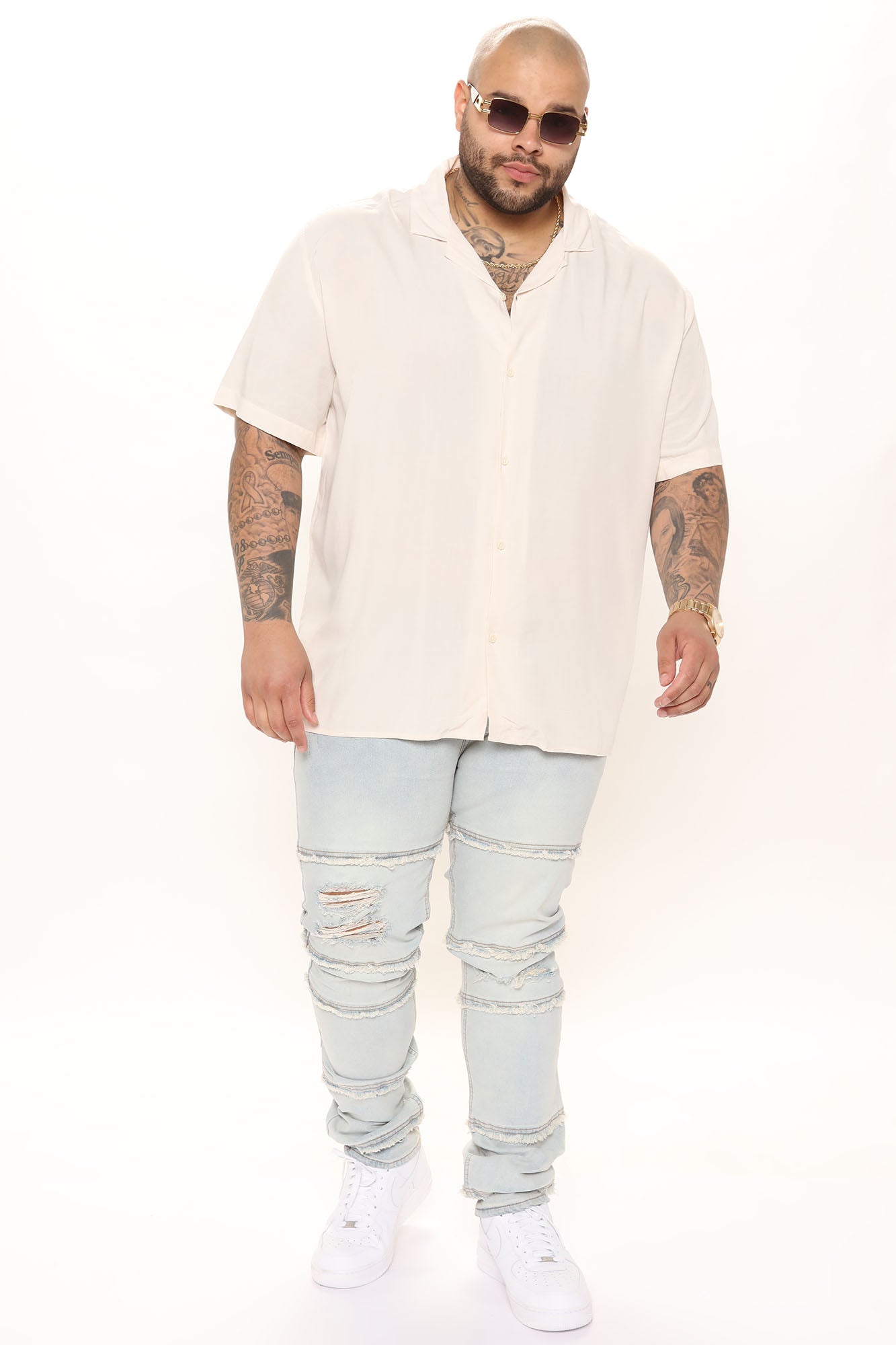 Dawson Relaxed Short Sleeve Cuban Collar Shirt - OffWhite