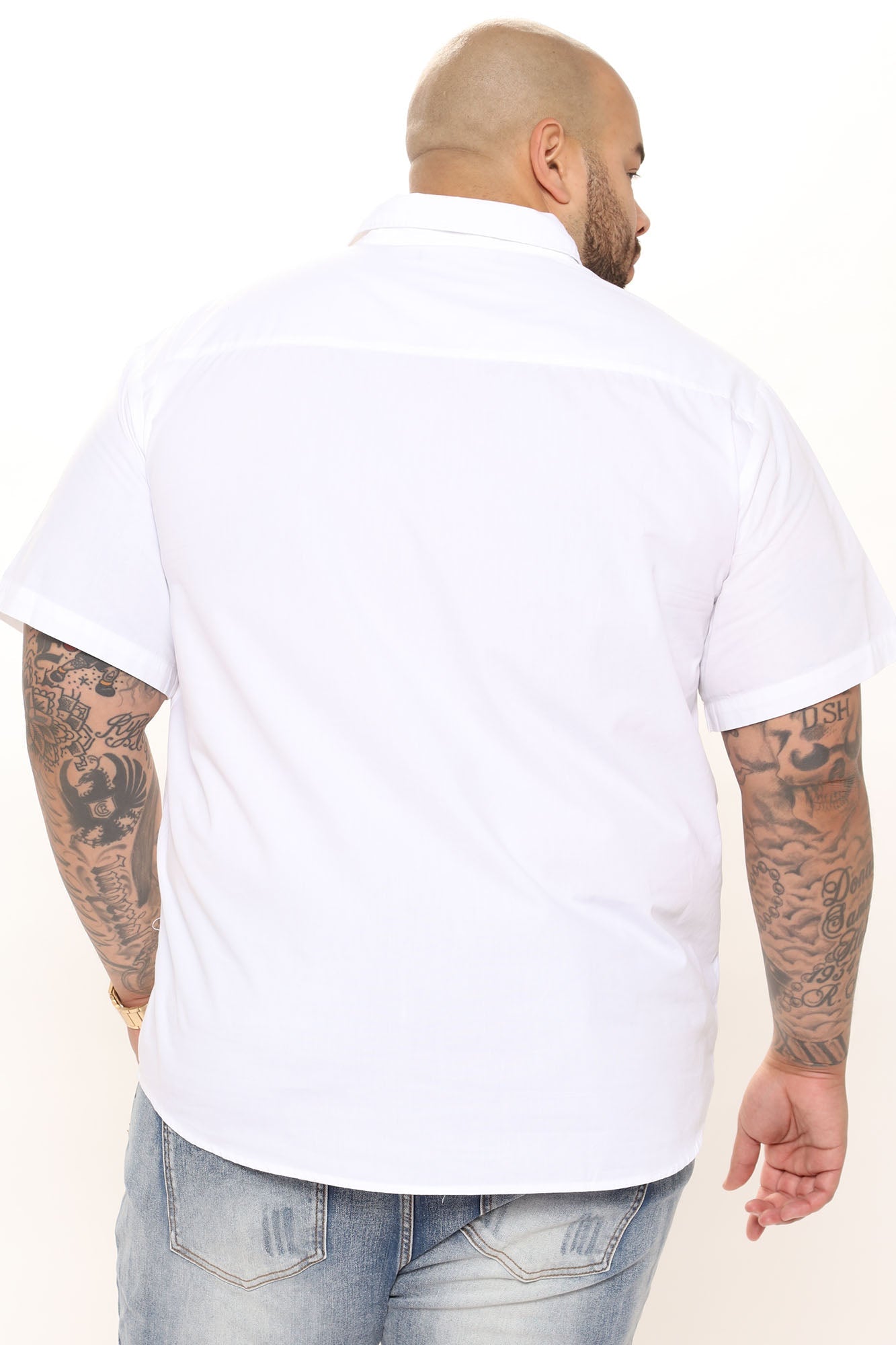 Ryland Short Sleeve Button Up Shirt - White