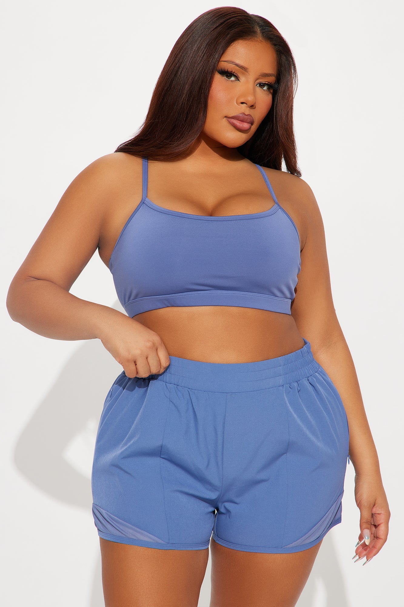 Outer Glow Elevate Sports Bra - Slate Blue