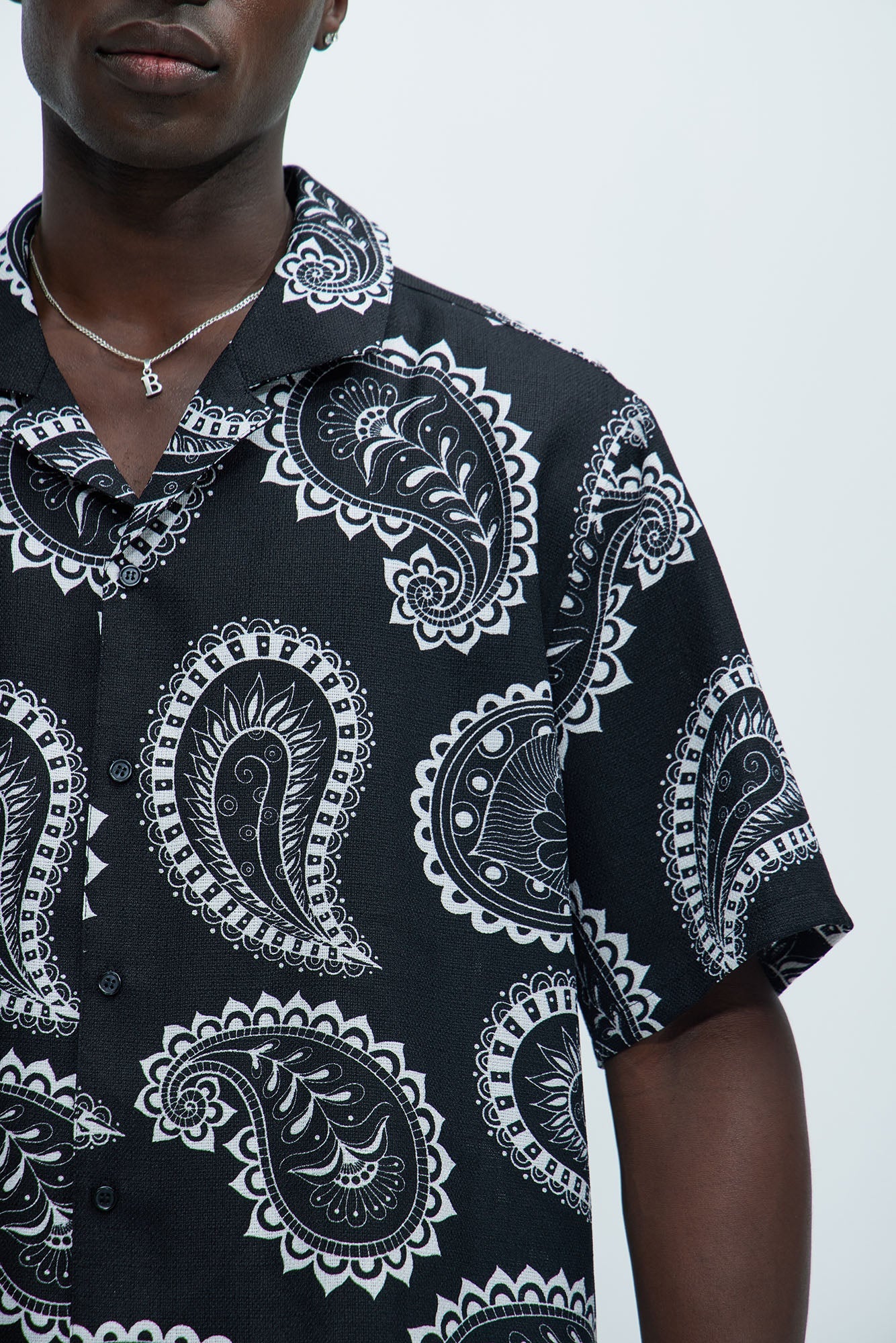 Laredo Paisley Shirt - Black/White
