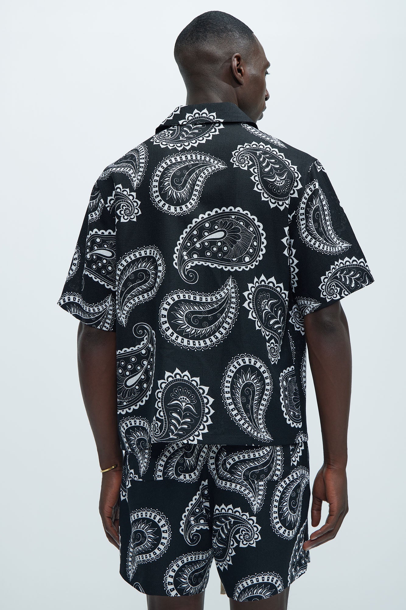 Laredo Paisley Shirt - Black/White