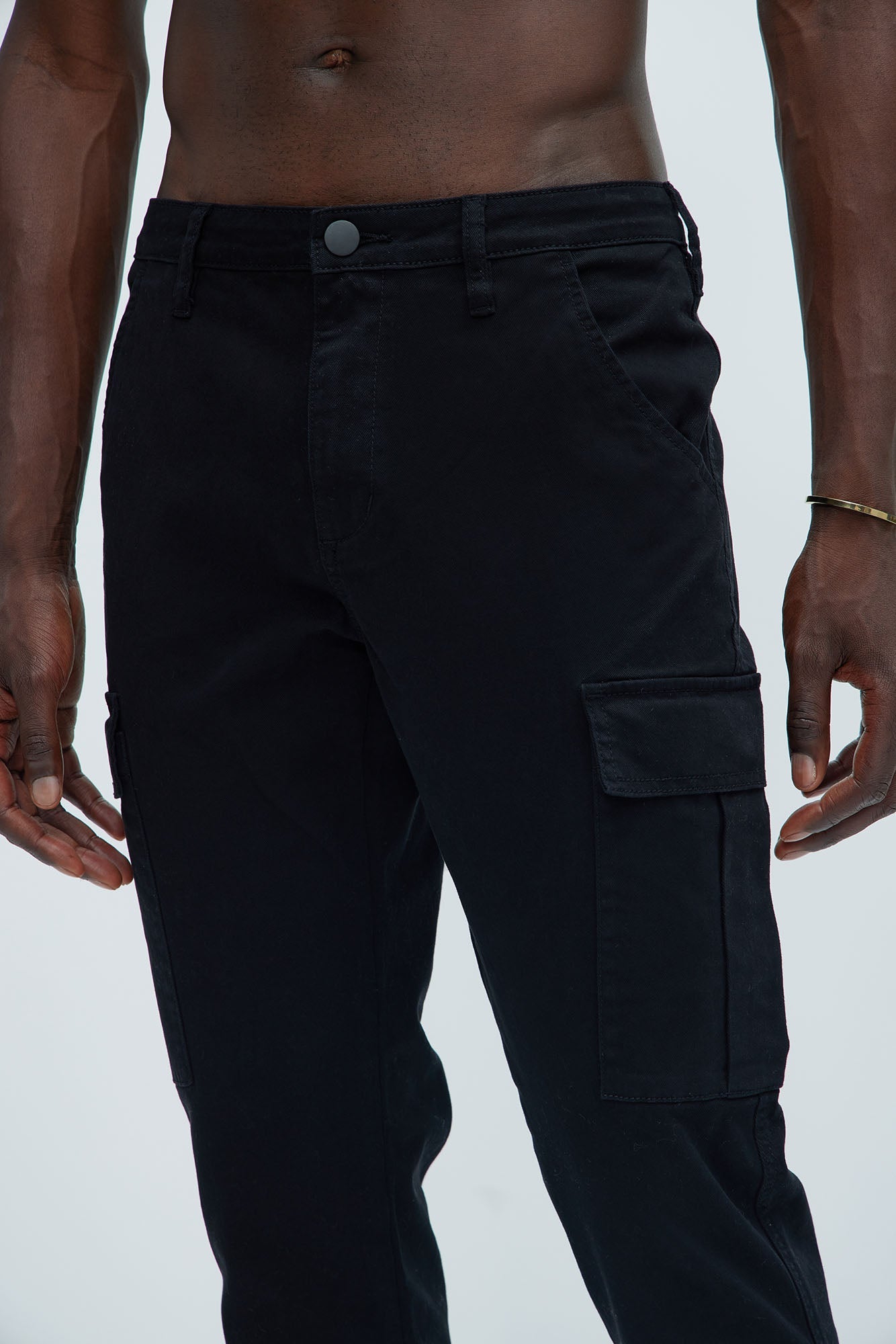 Kyle Slim Cargo Pants - Black
