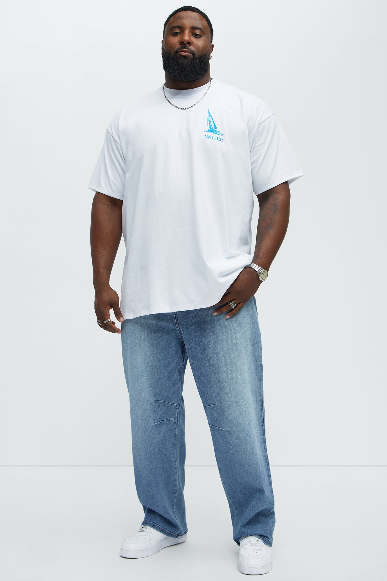 Kylan Classic Baggy Jeans - Medium Blue Wash