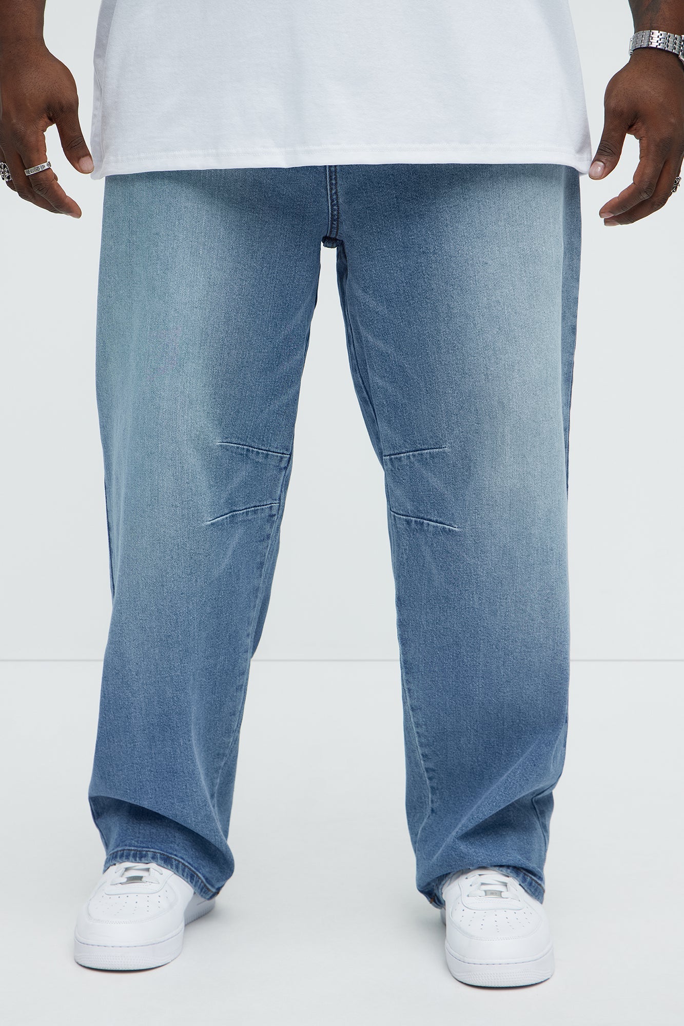 Kylan Classic Baggy Jeans - Medium Blue Wash