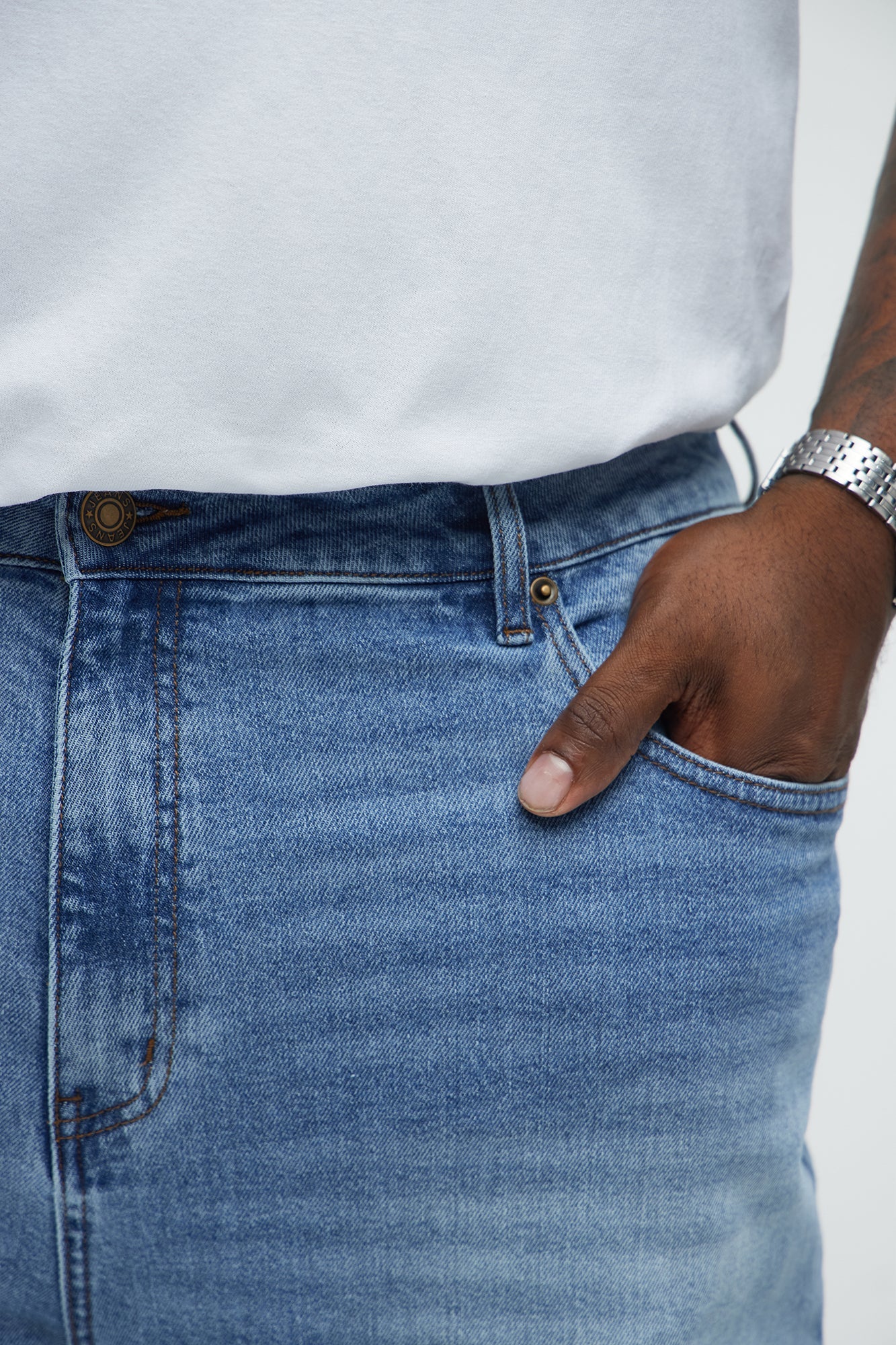 Kylan Classic Baggy Jeans - Medium Blue Wash