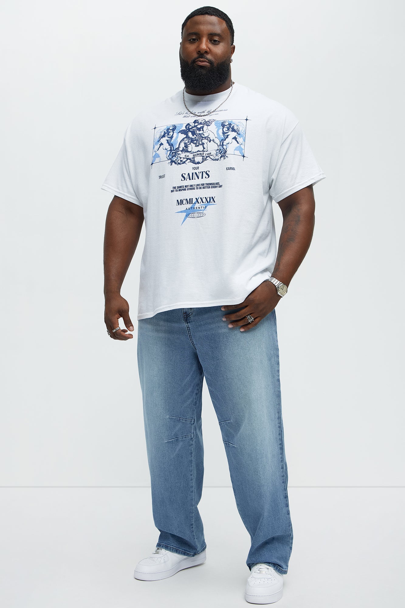 Celestial Saints Short Sleeve Tee - White