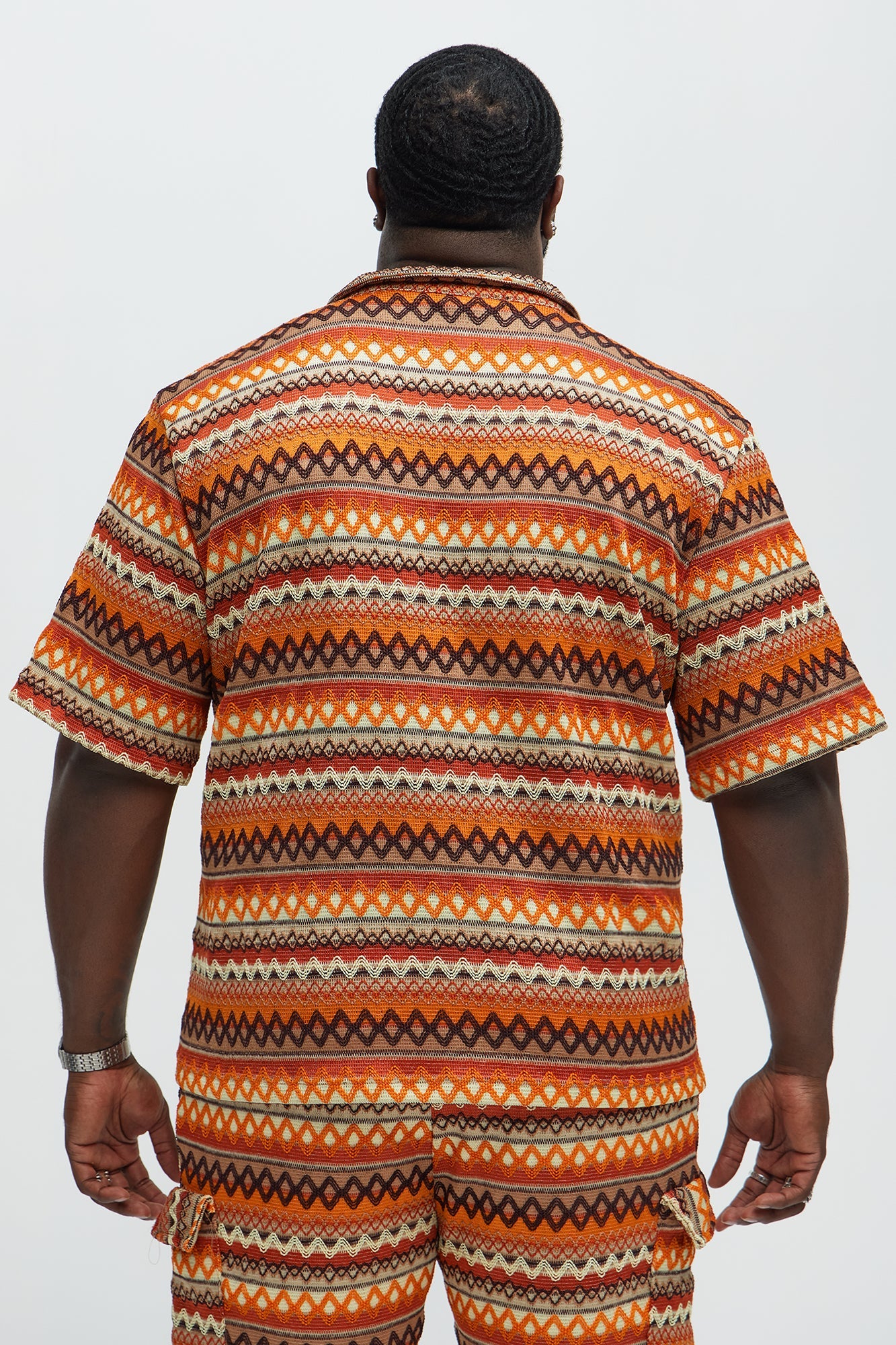 Sunset Short Sleeve Polo - Brown/combo