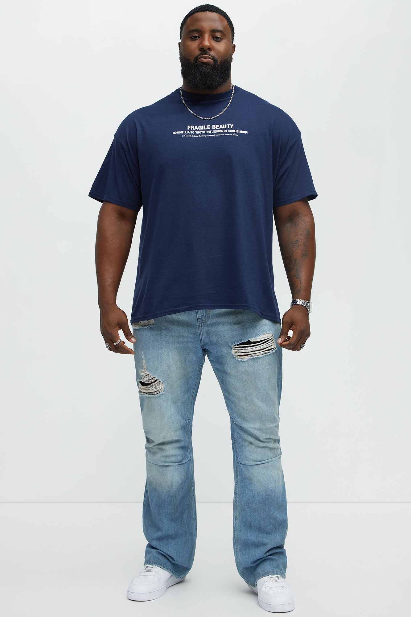 Fragile Beauty Short Sleeve Tee - Navy