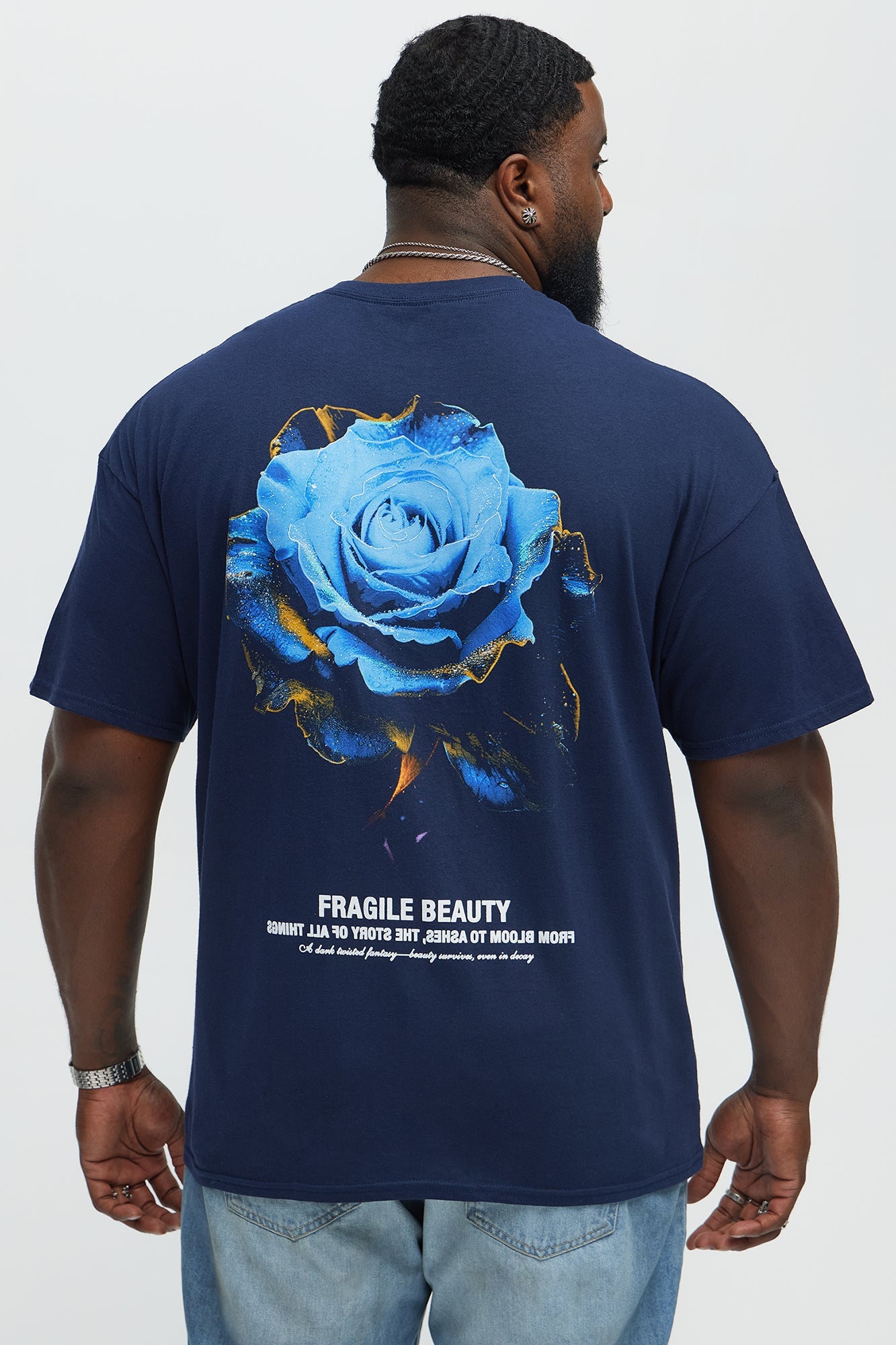 Fragile Beauty Short Sleeve Tee - Navy